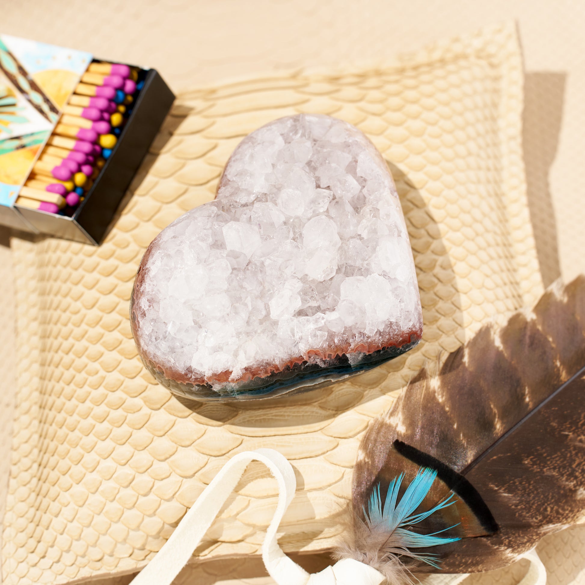 Amethyst Cluster Heart