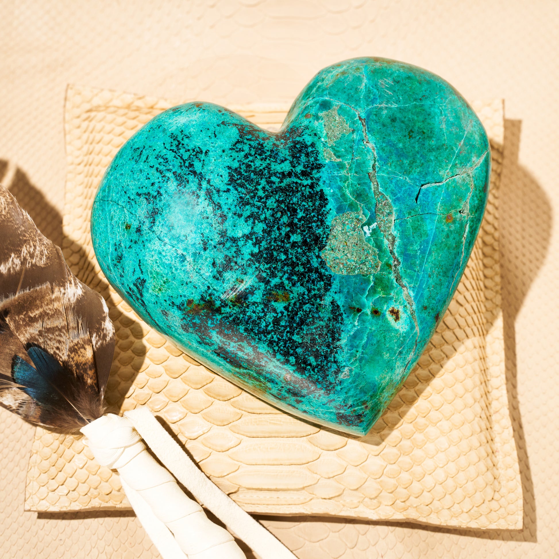 Chrysocolla Heart