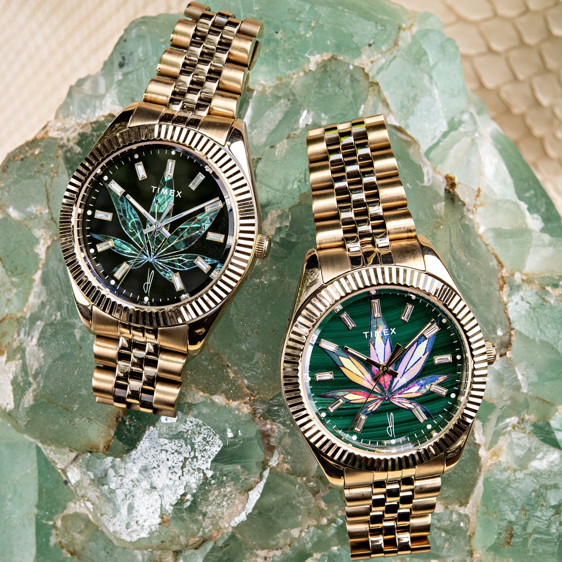 Timex x Jacquie Aiche Legacy High Life Watch Malachite