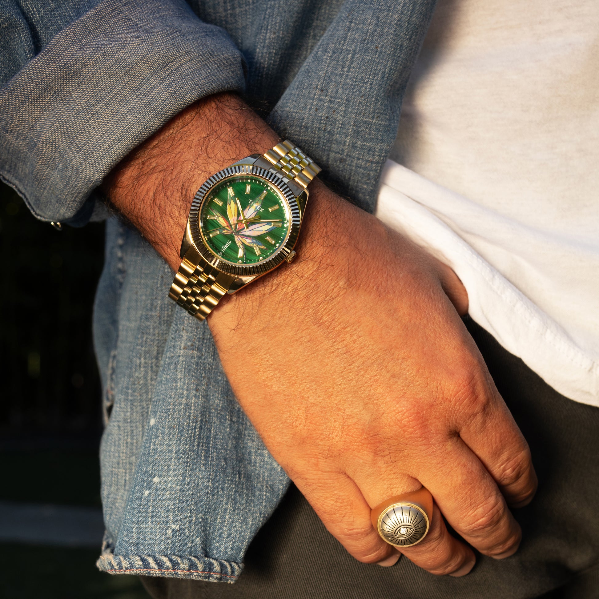 Timex x Jacquie Aiche Legacy High Life Watch Malachite