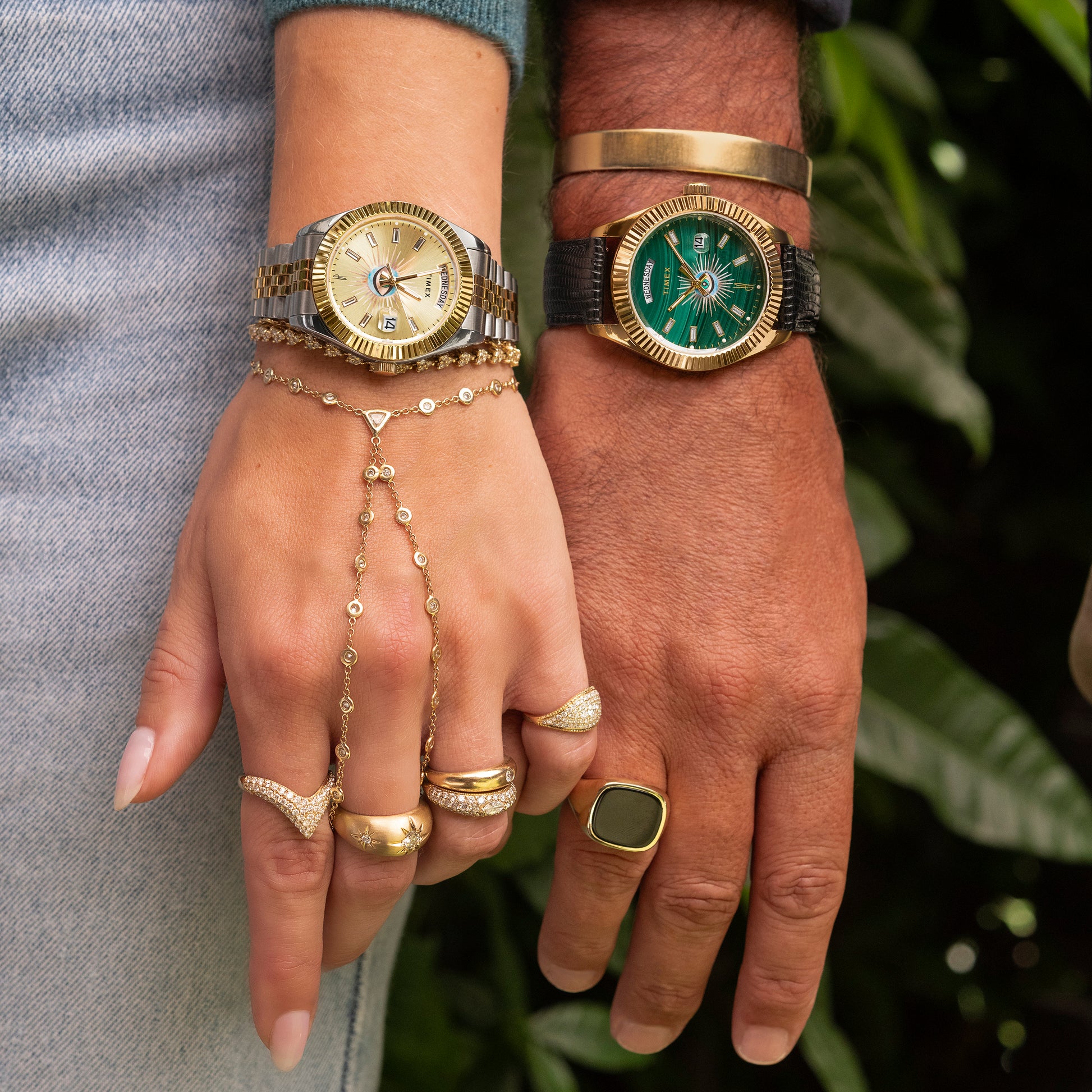 Timex x Jacquie Aiche Legacy Good Karma Watch Malachite