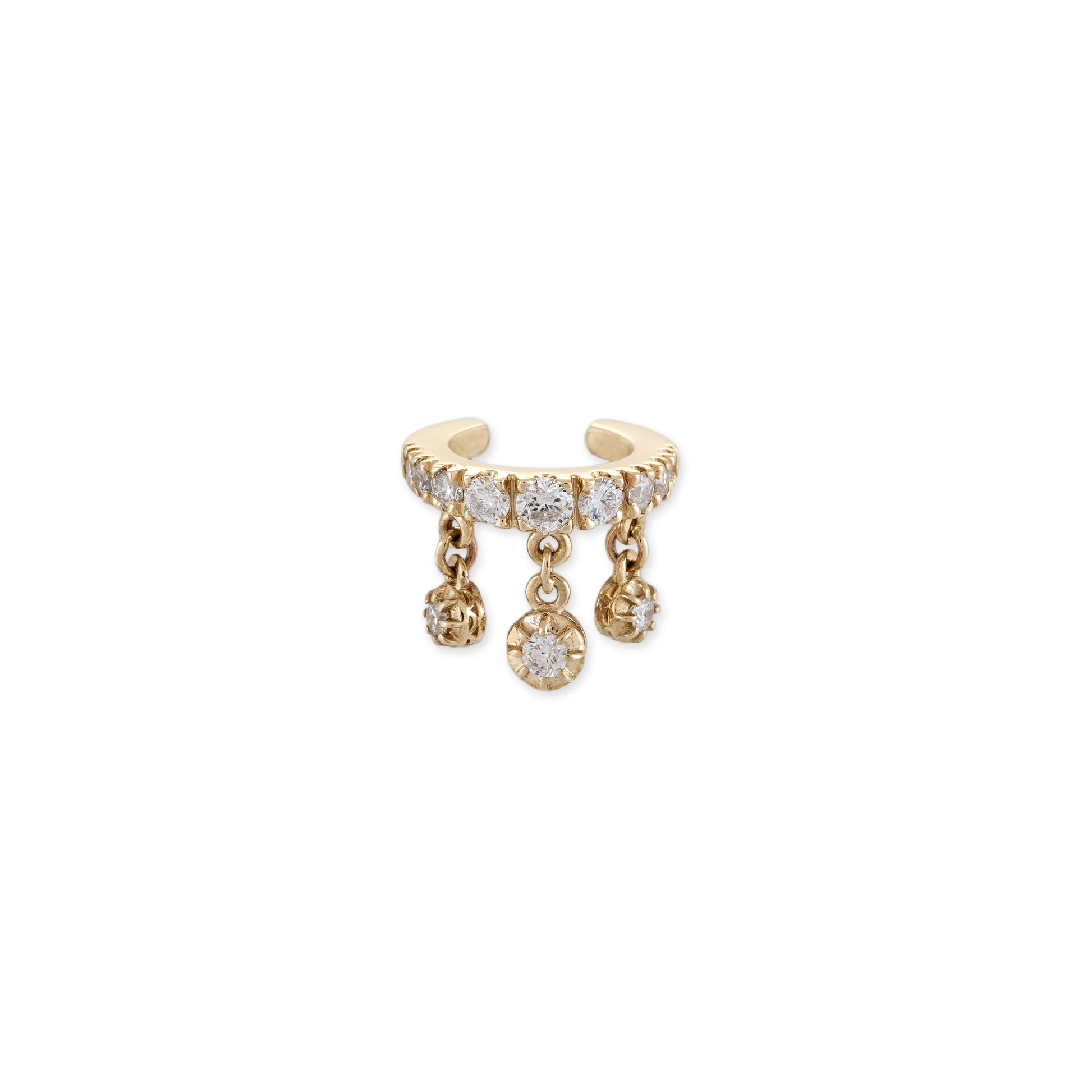 TRIPLE ROUND SOPHIA DIAMOND SHAKER PAVE EAR CUFF