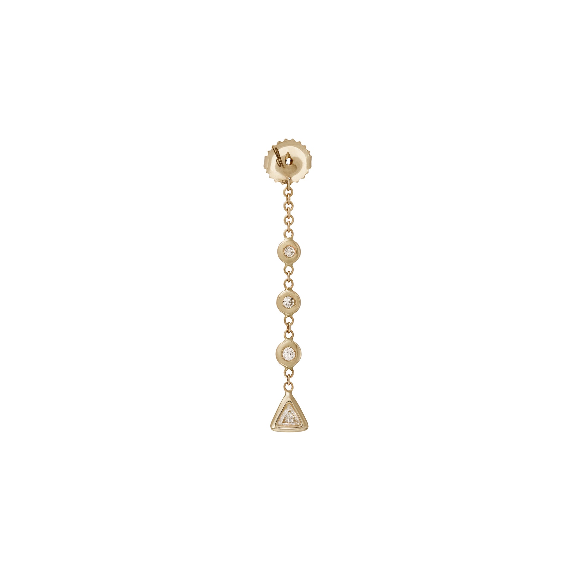3+1 Diamond Trillion Earring Back
