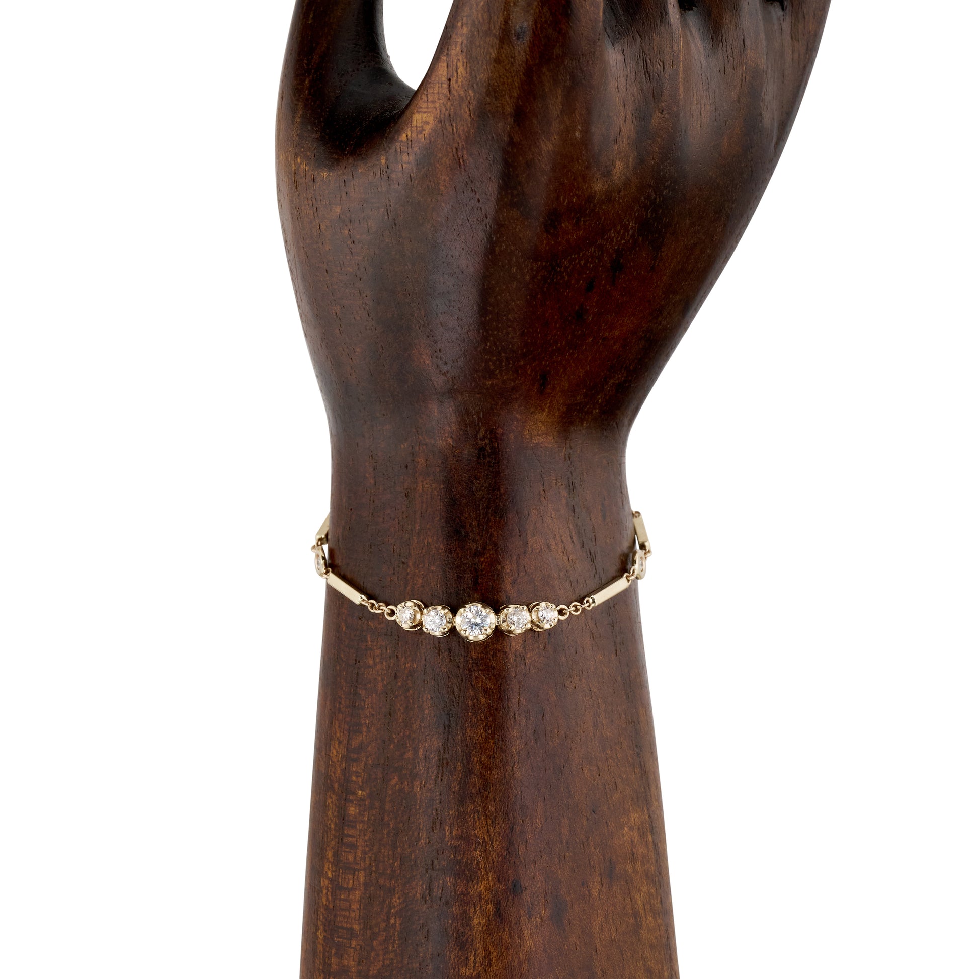 5 Diamond Kate Smooth Bar Bracelet