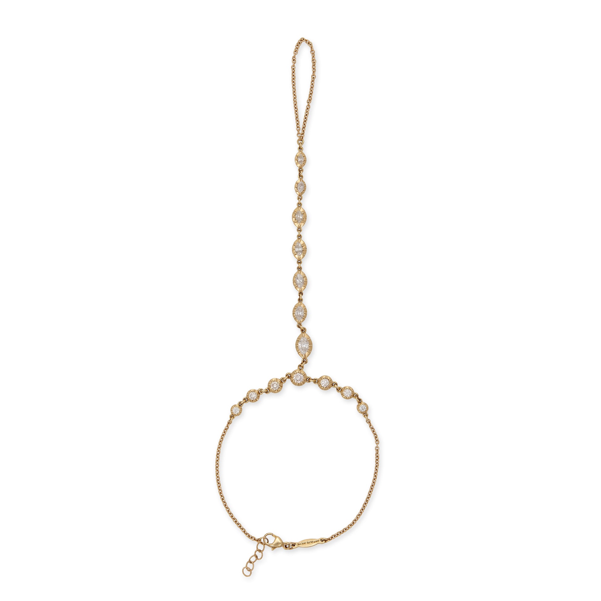 Graduated Marquise + Round Sophia Diamond Finger Bracelet
