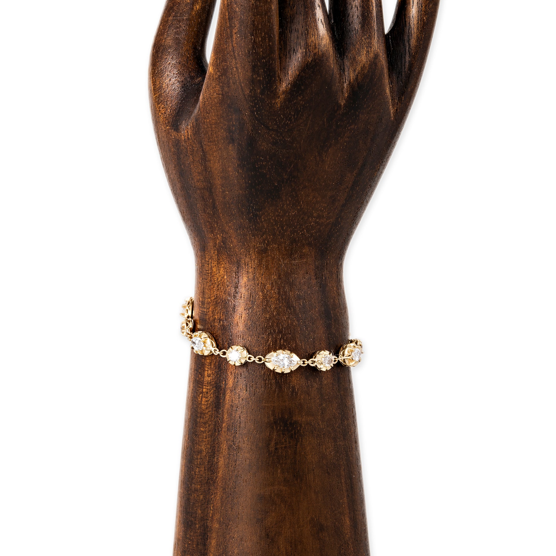 Graduated Marquise + Round Sophia Diamond Bracelet