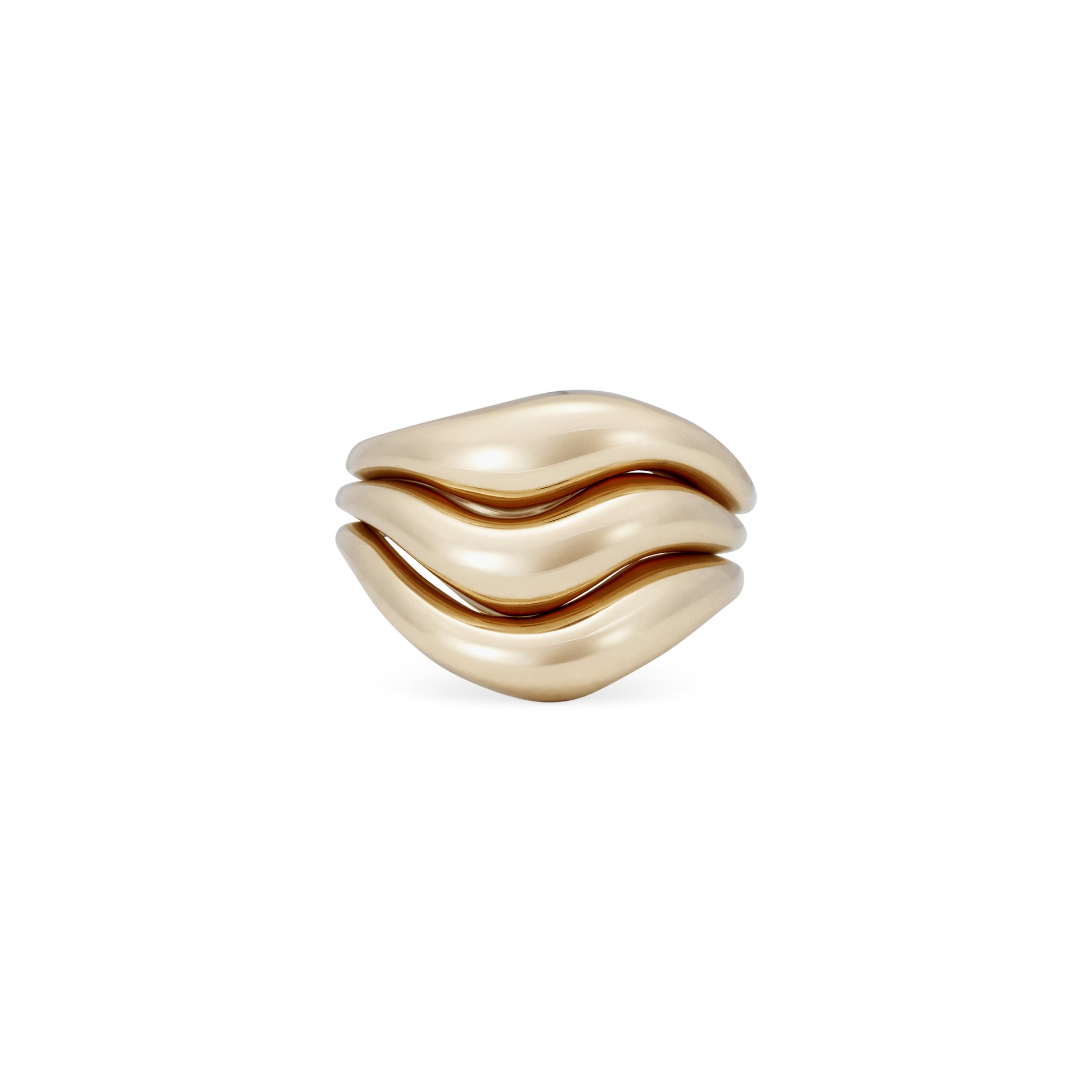 Freeform Wave Stack Rings