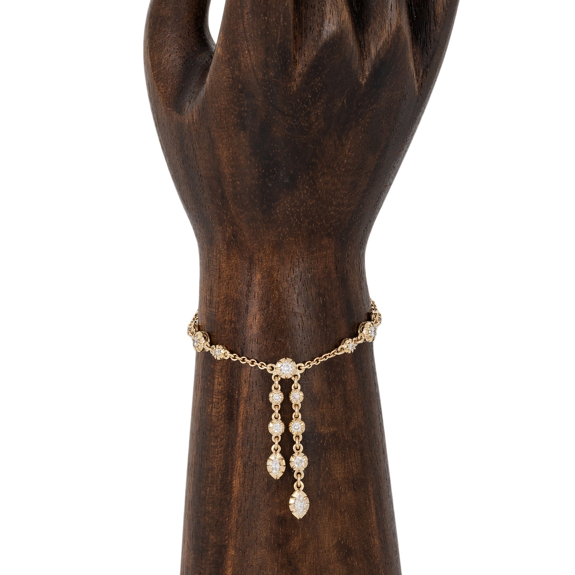 Graduated 3x2 Sophia Diamond Tassel Bracelet
