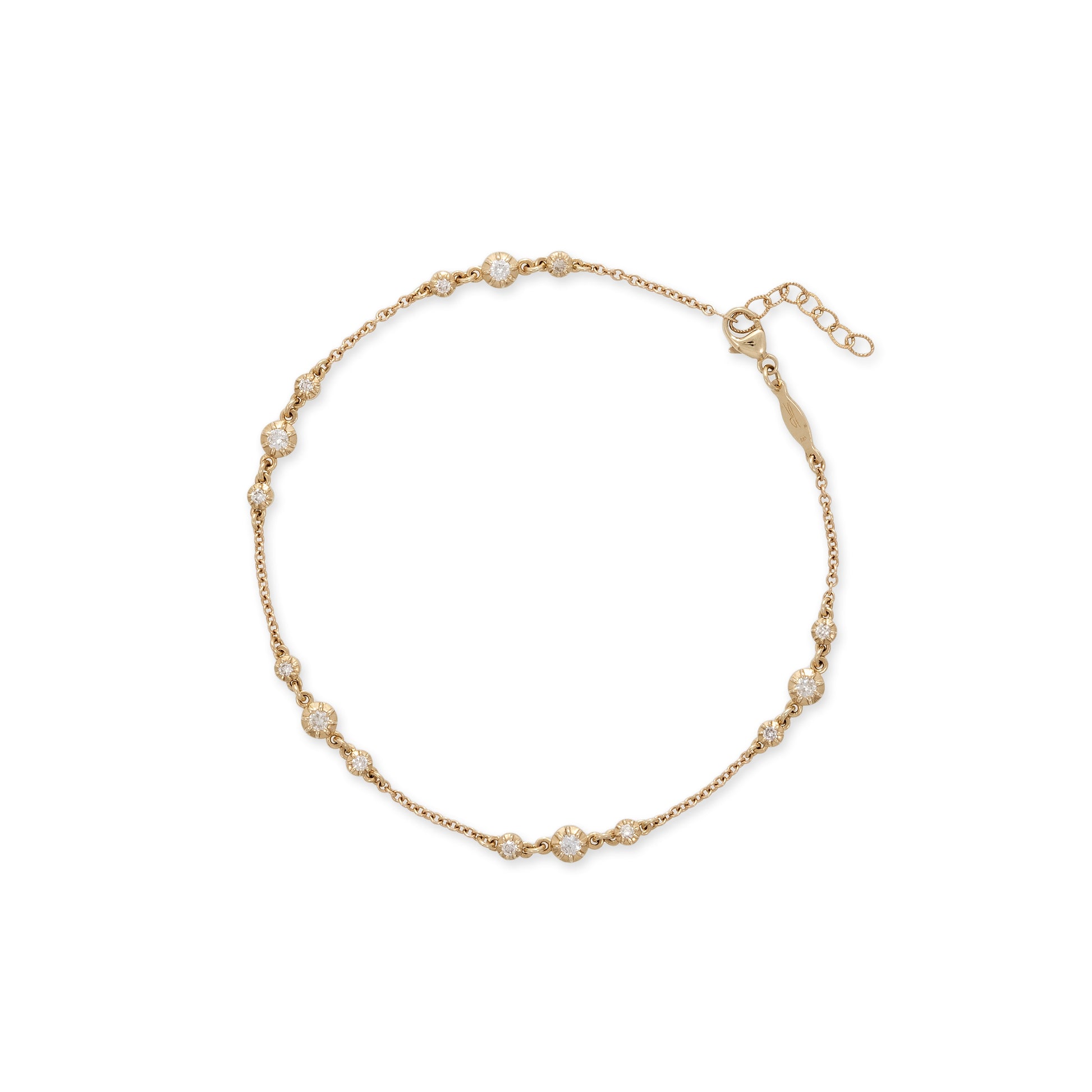 Graduated 3x5 Sophia Diamond Anklet