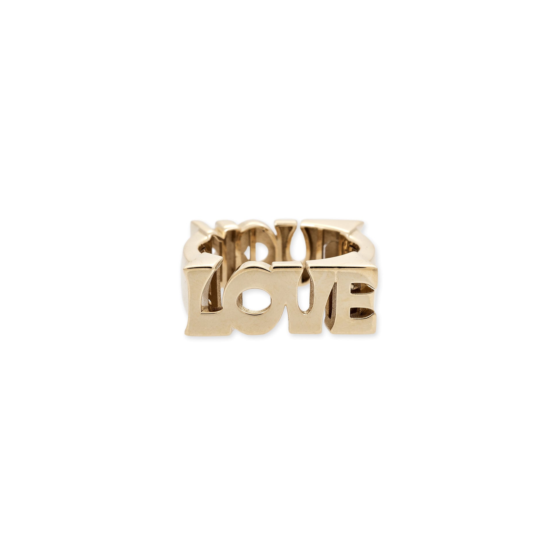 Pave Diamond Fuck & Love Groovy Ring