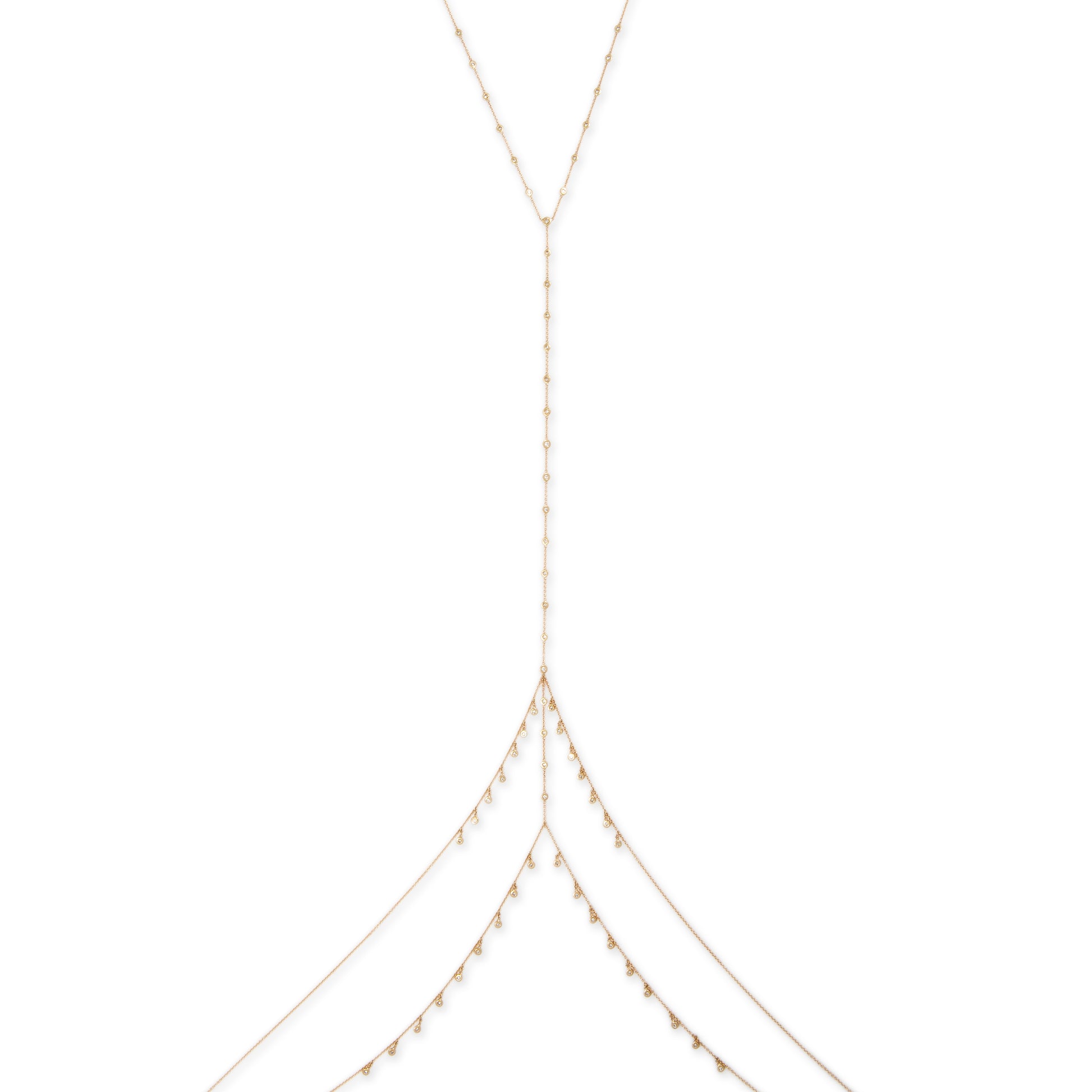 High Neck Double Row Diamond Shaker Bodychain