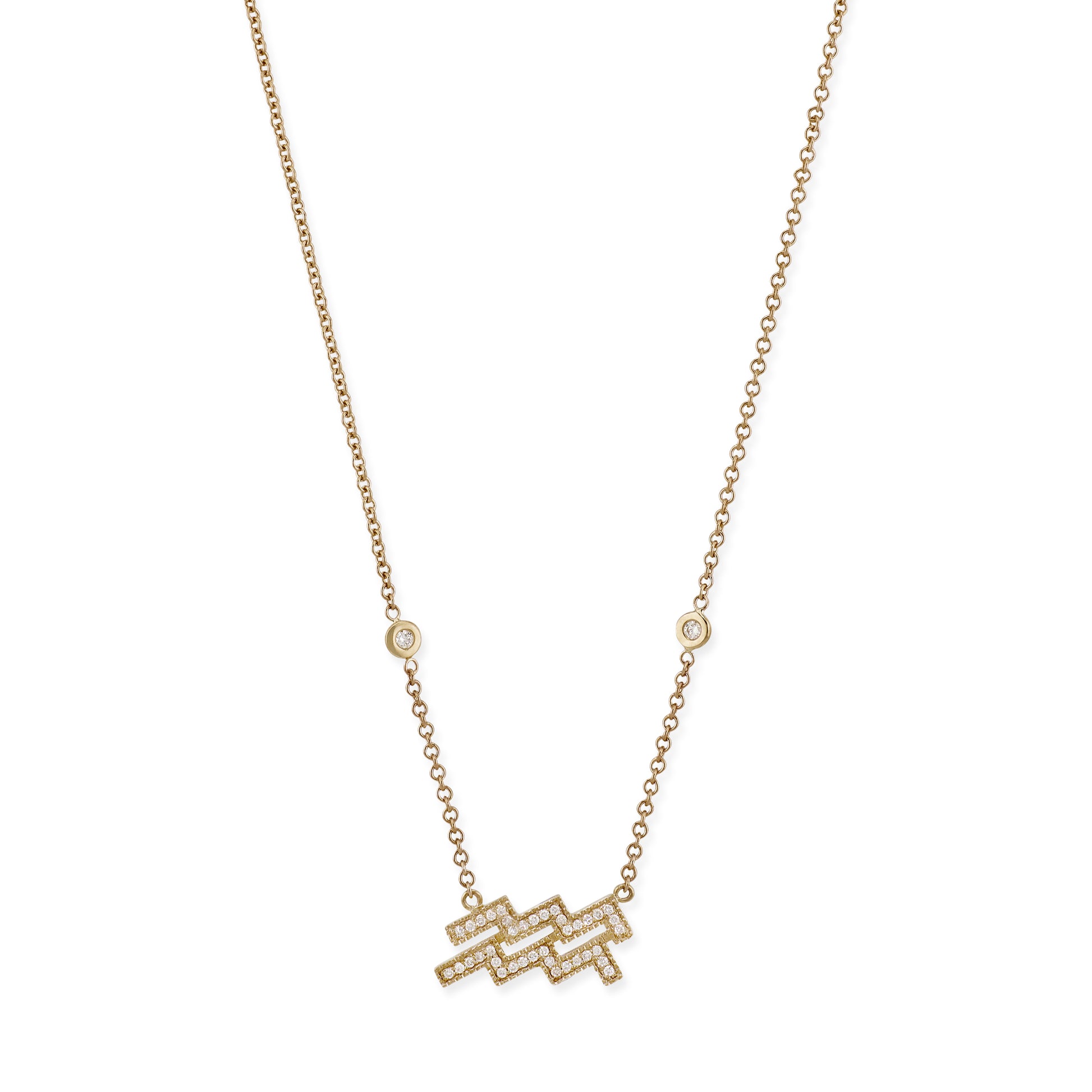 Pave Diamond Zodiac Necklace