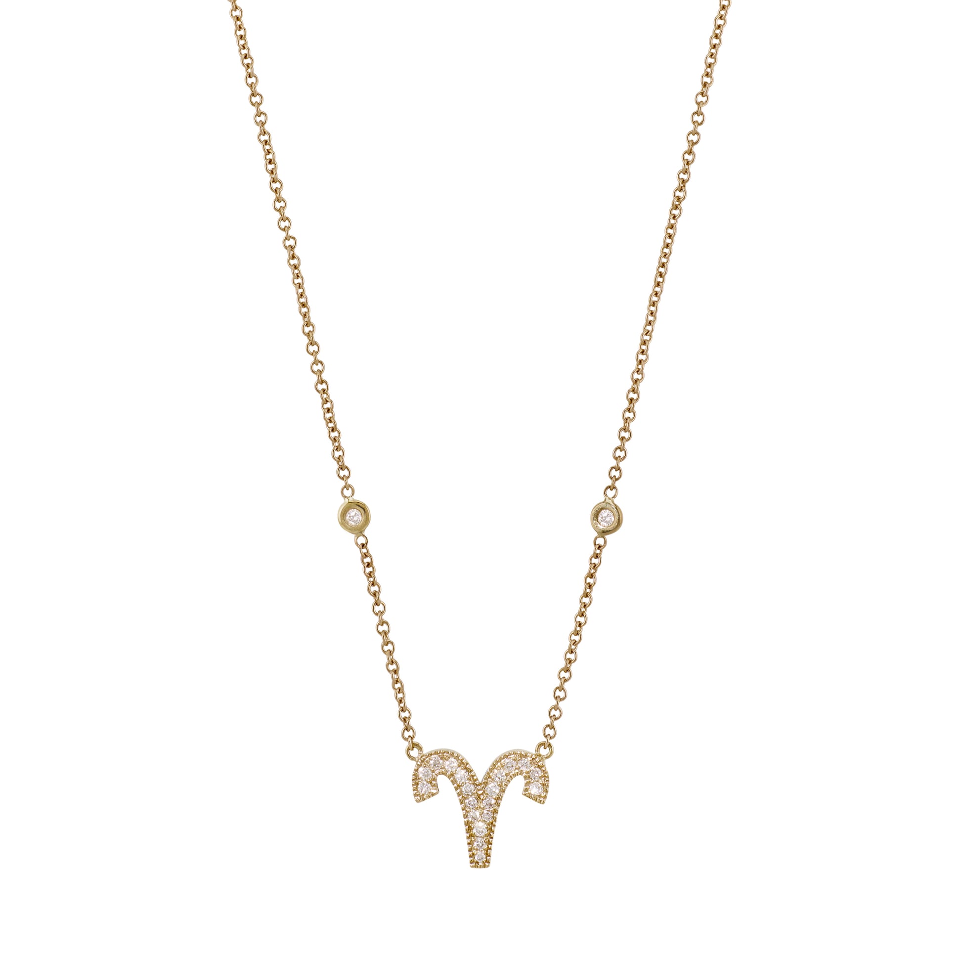 Pave Diamond Zodiac Necklace