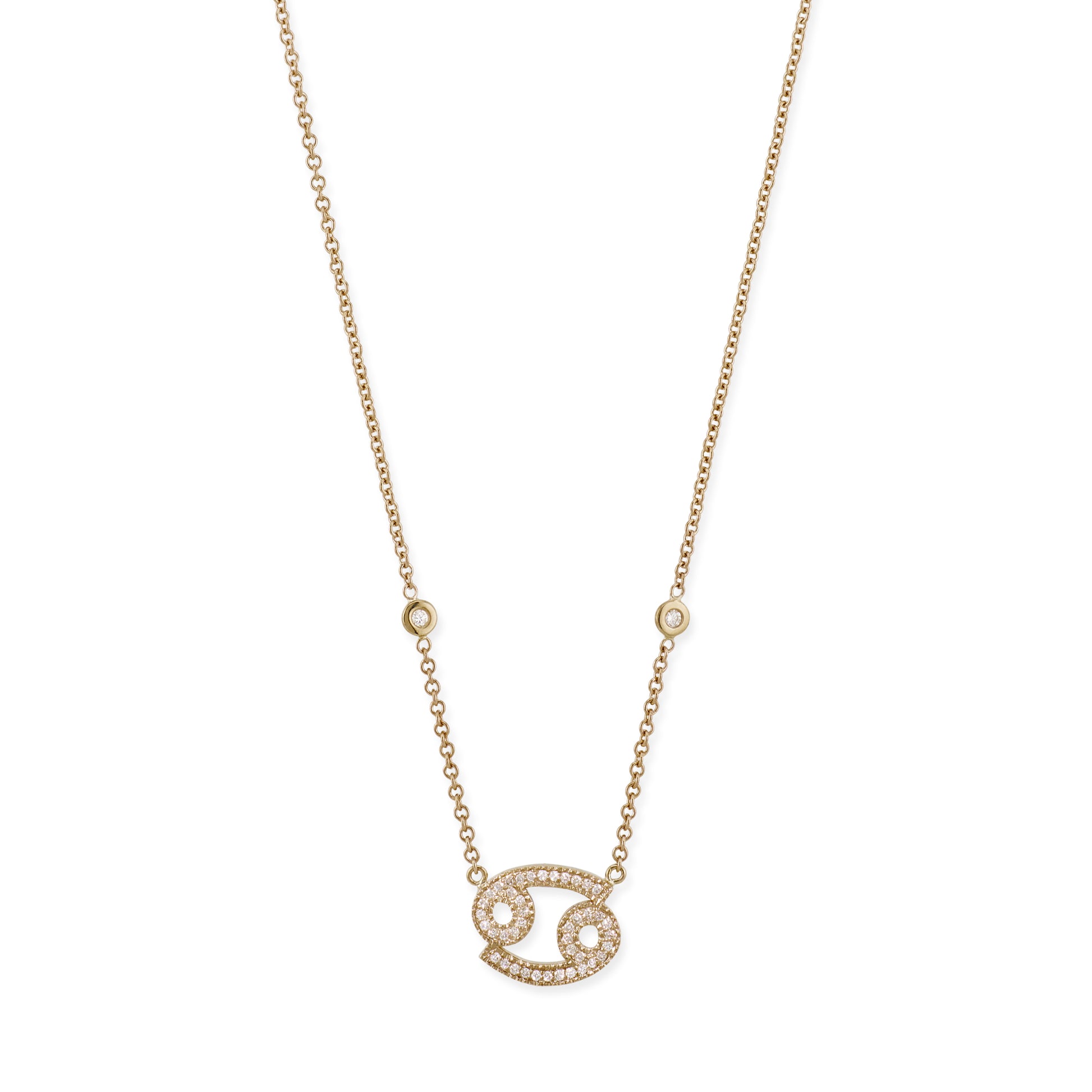 Pave Diamond Zodiac Necklace