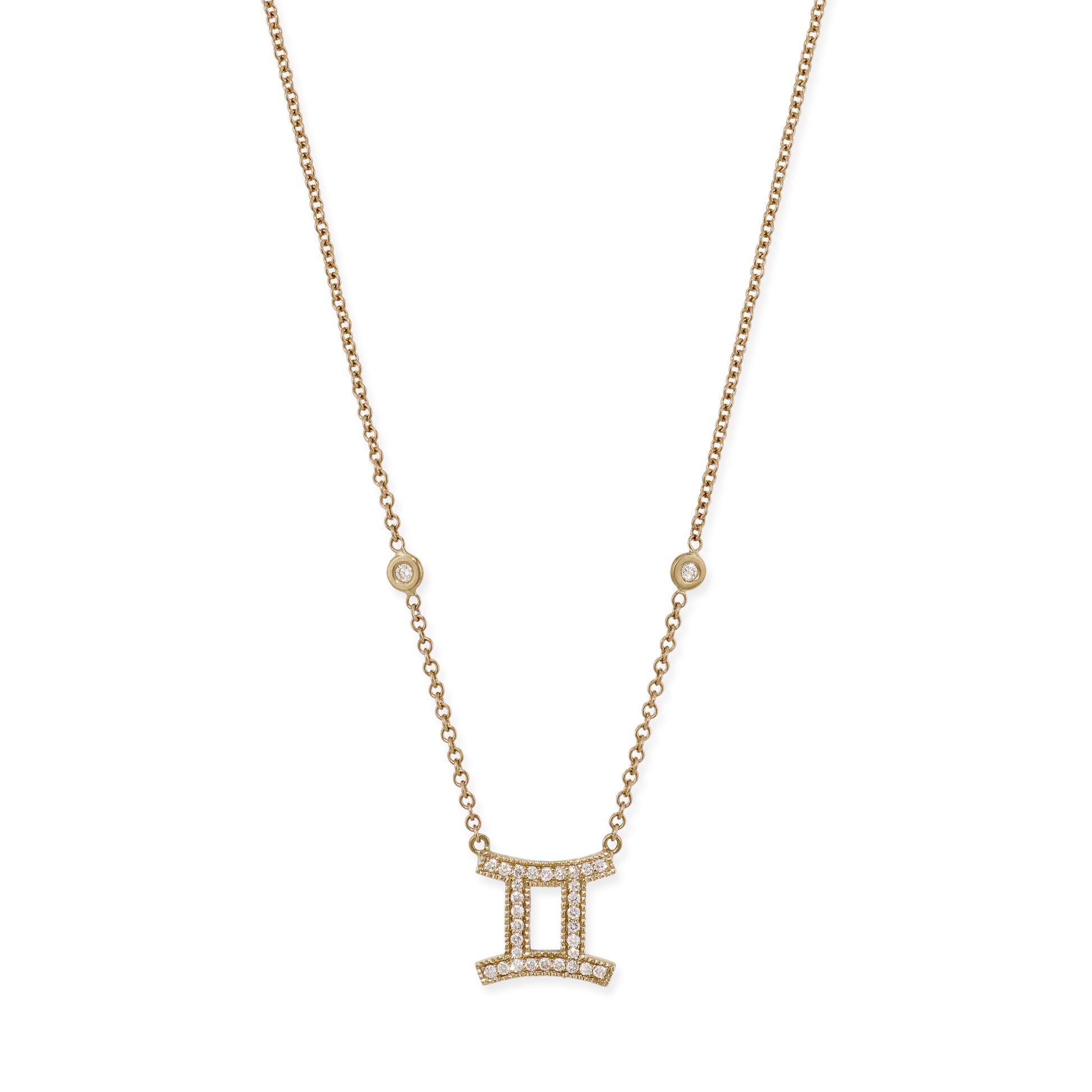 Pave Diamond Zodiac Necklace