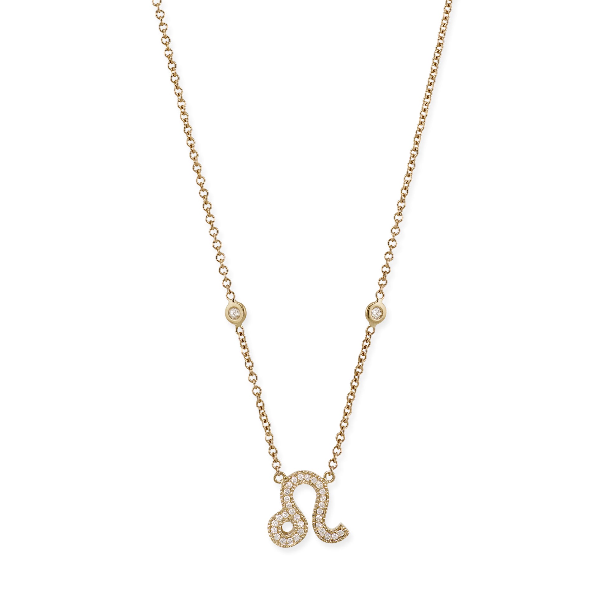 Pave Diamond Zodiac Necklace