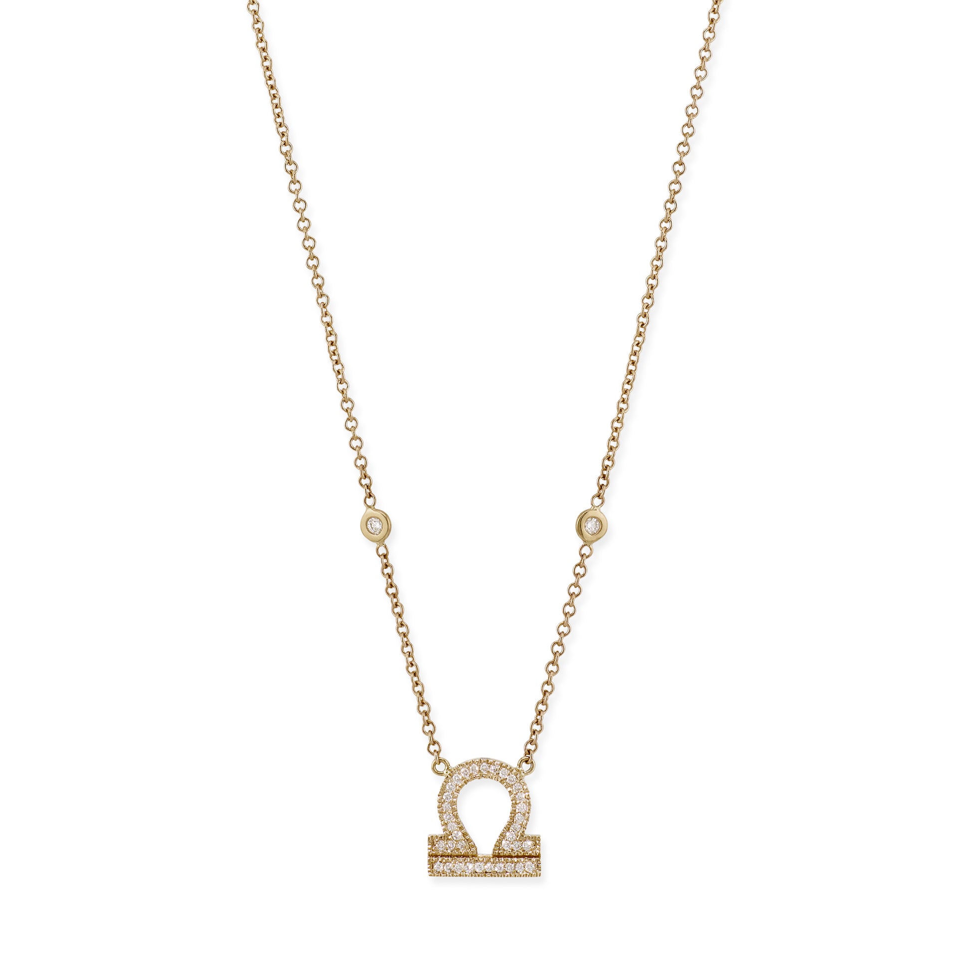 Pave Diamond Zodiac Necklace