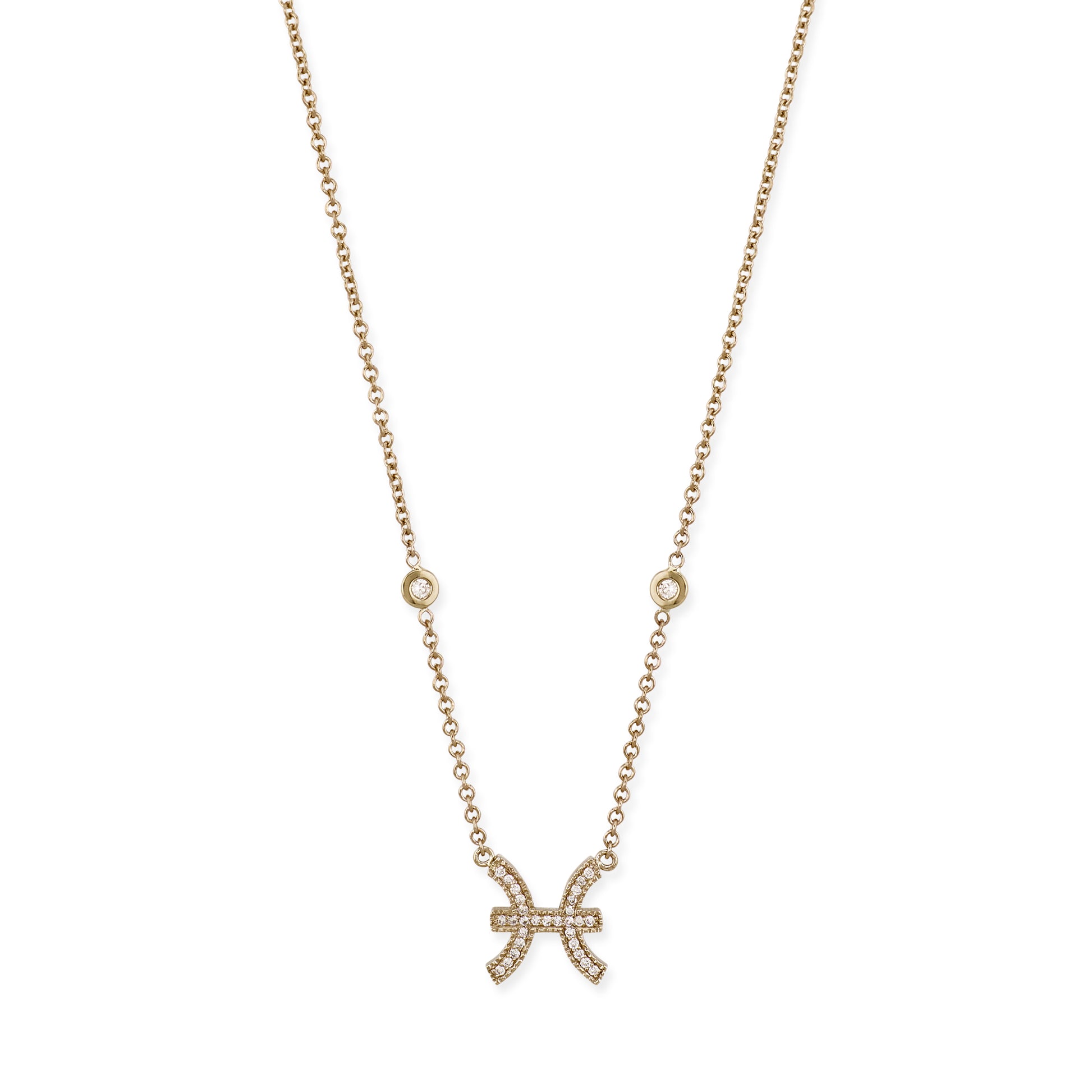 Pave Diamond Zodiac Necklace