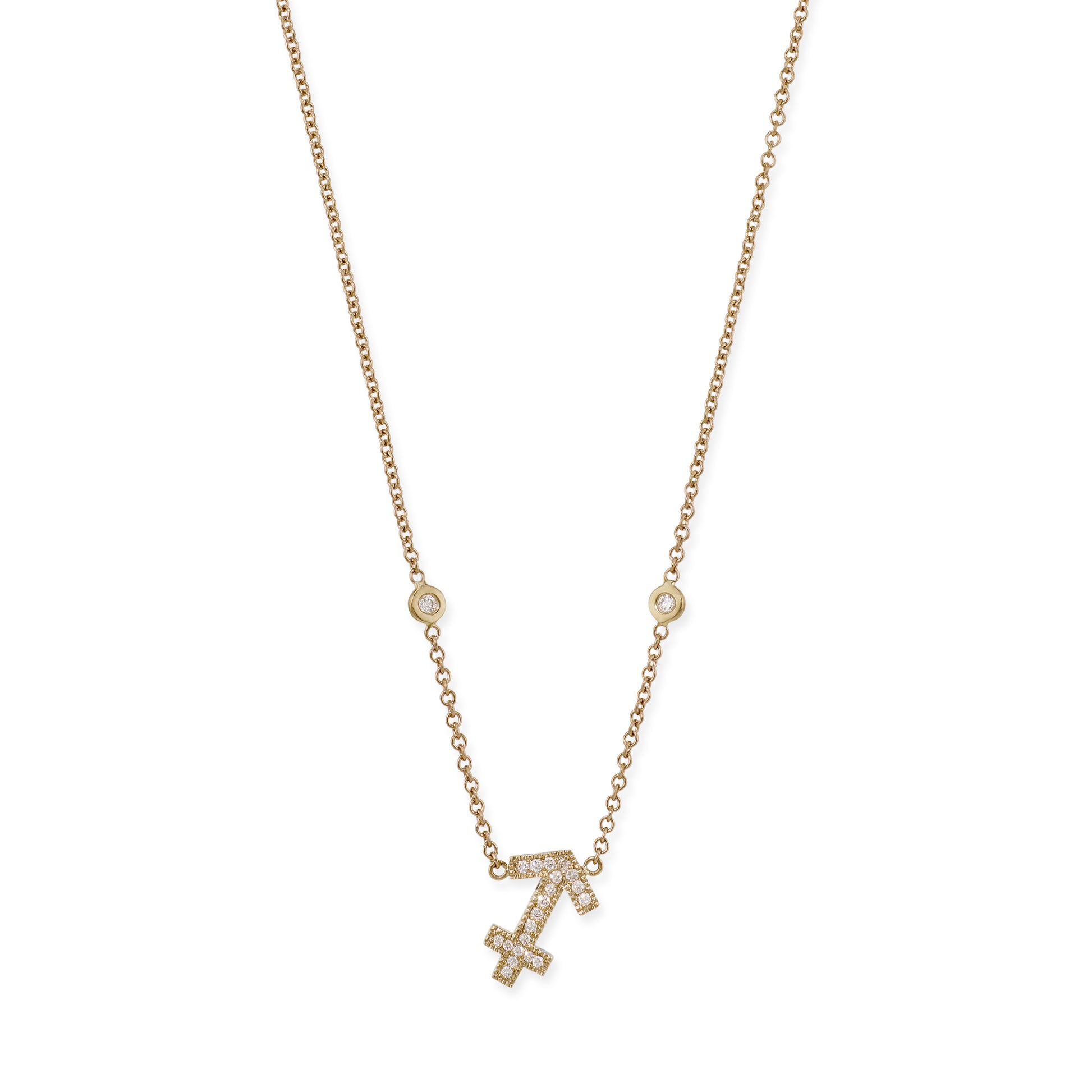 Pave Diamond Zodiac Necklace