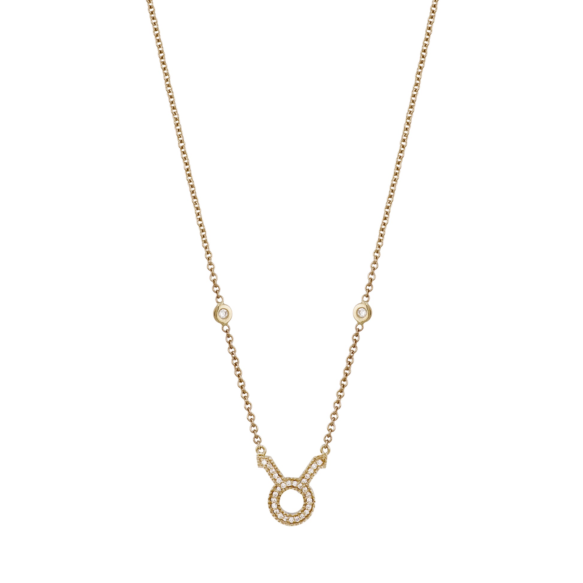 Pave Diamond Zodiac Necklace
