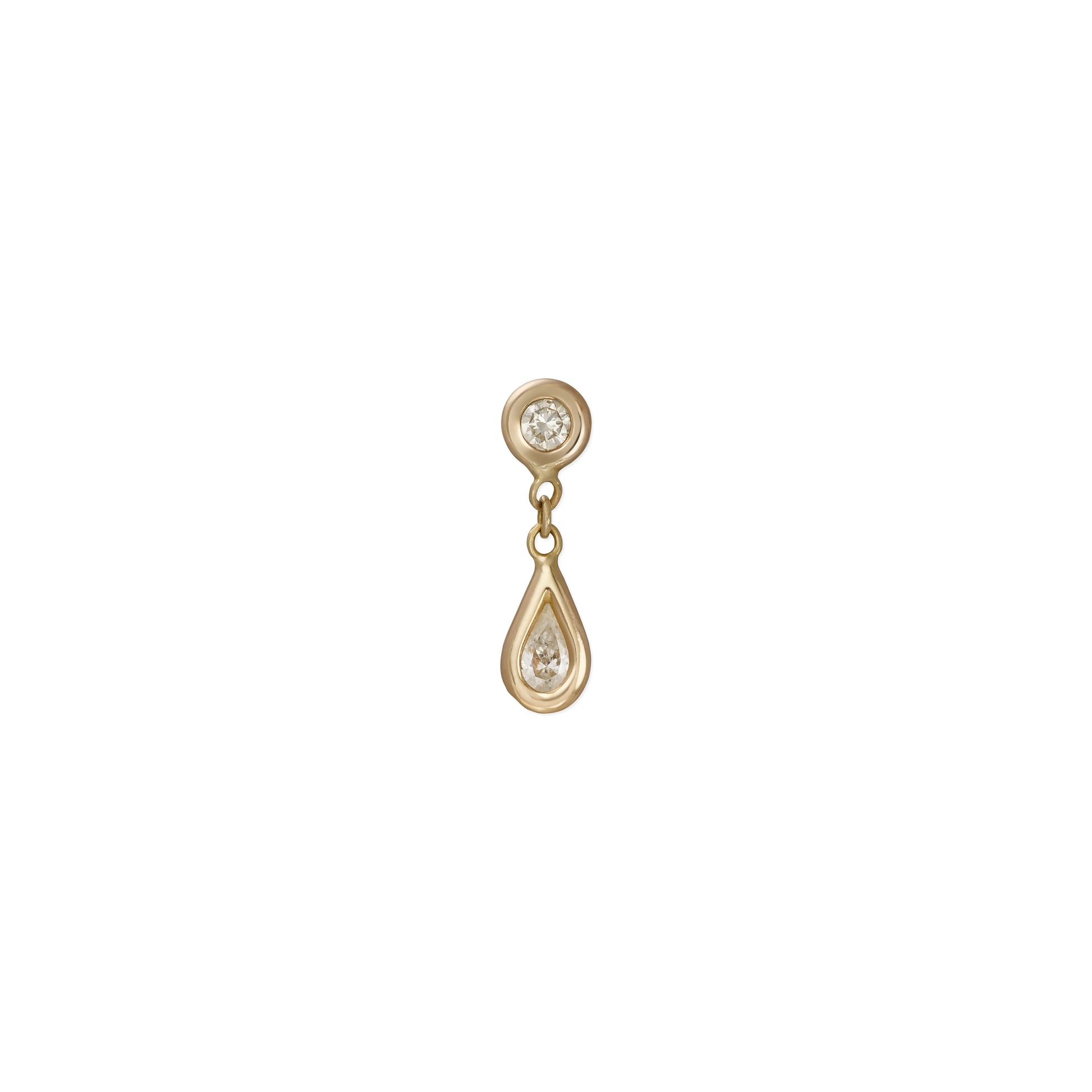 Teardrop Diamond Drop Stud