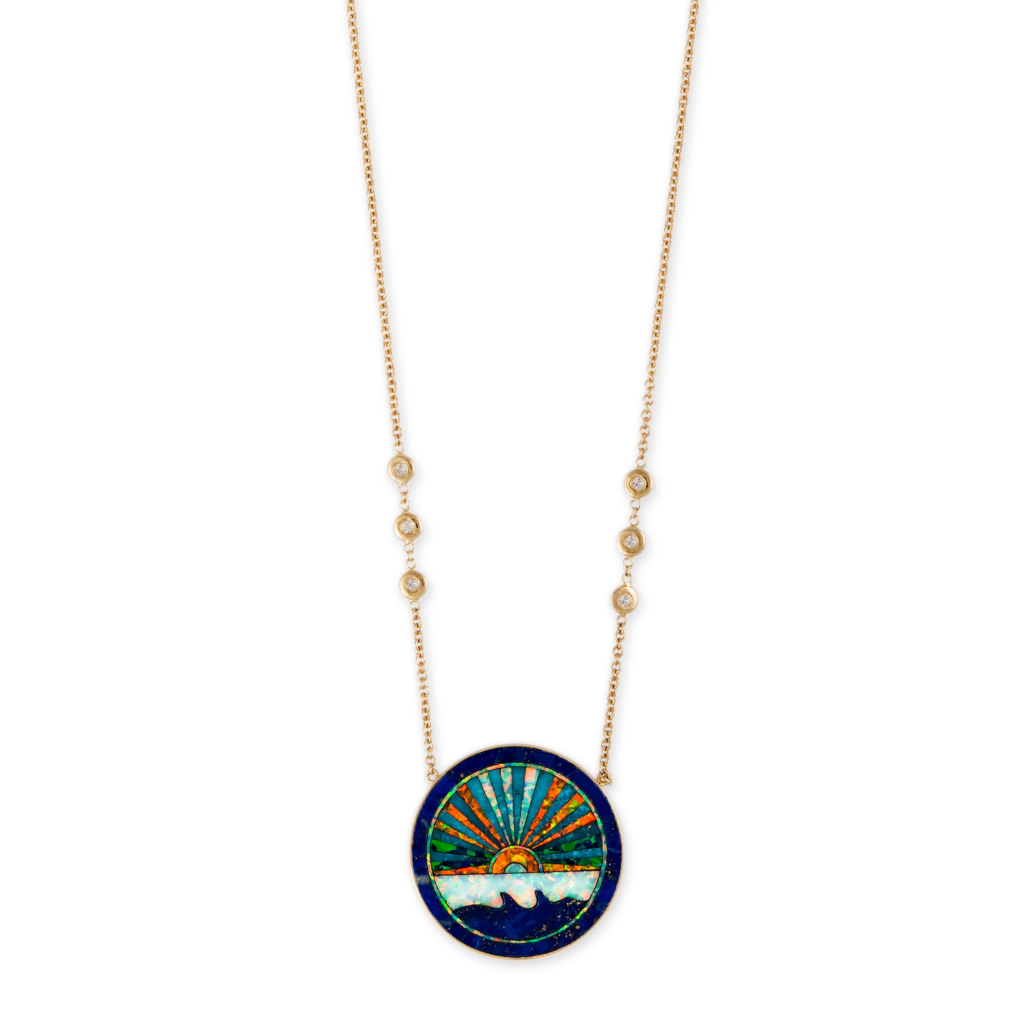 Sunshine Inlay Necklace – Jacquie Aiche