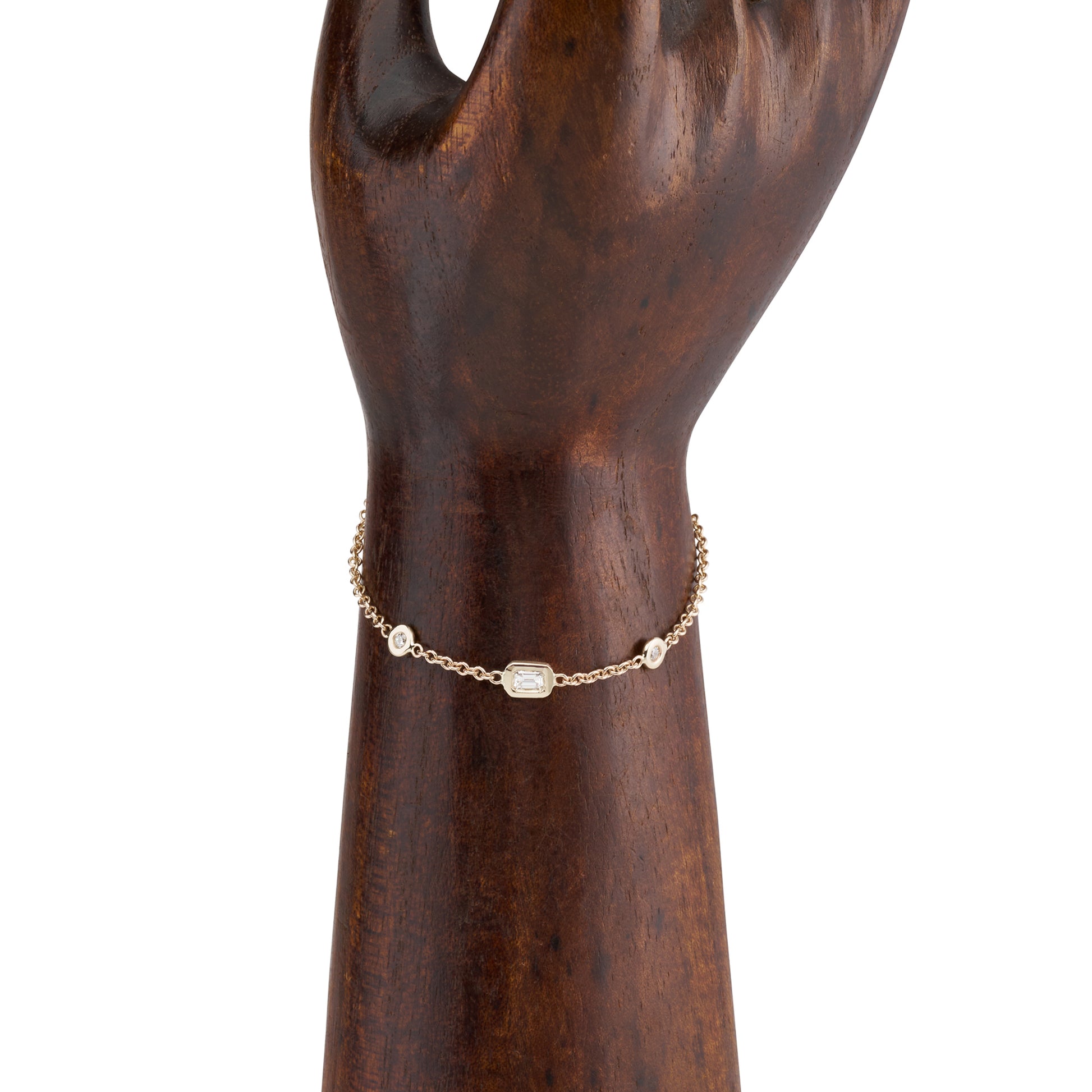 Round and Baguette Diamond Bracelet