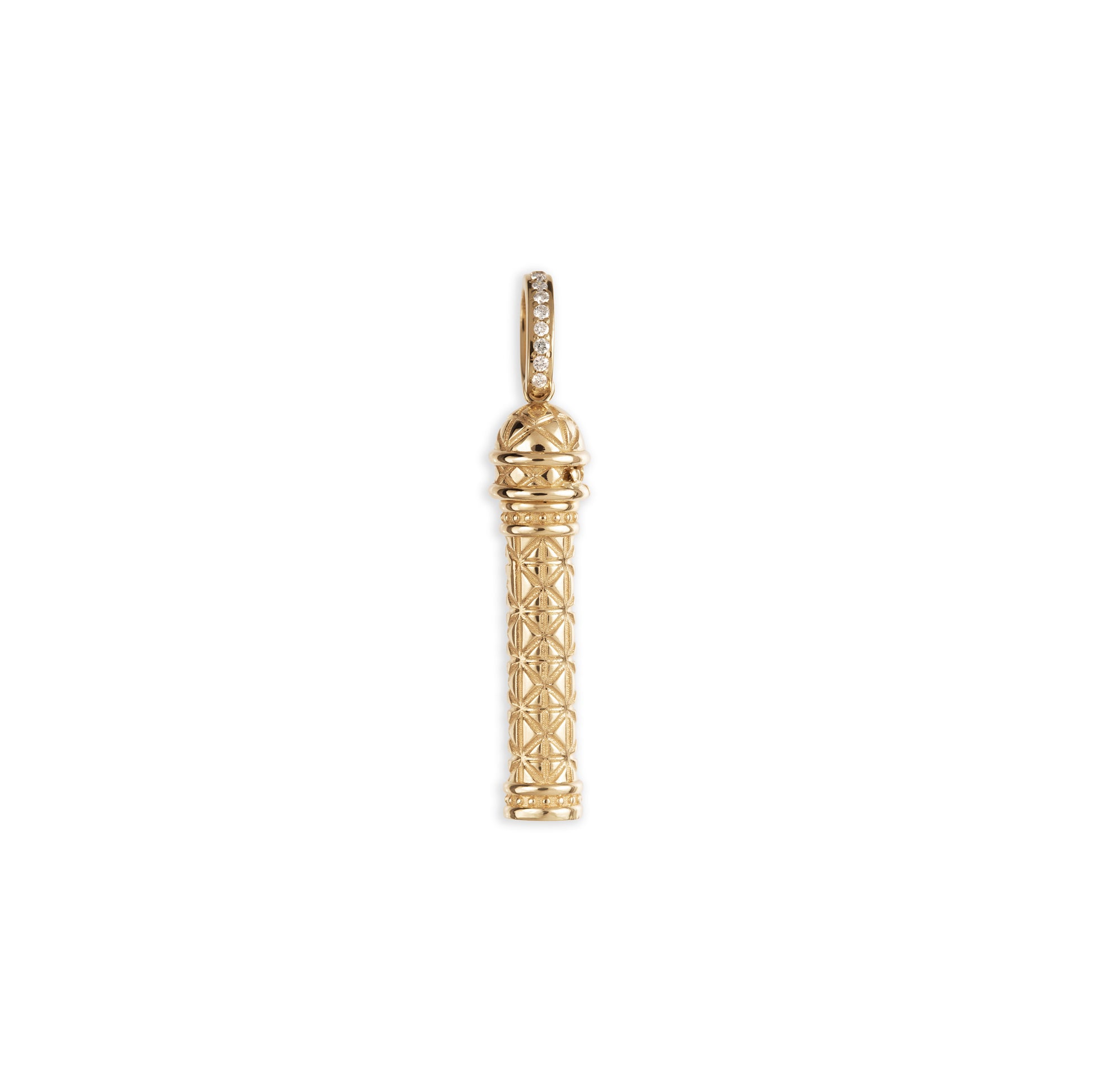 PAVE SMALL TUBE VESSEL CHARM
