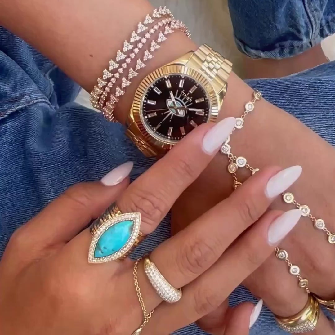 Timex x JA Legacy Blue Agate Eclipse Watch
