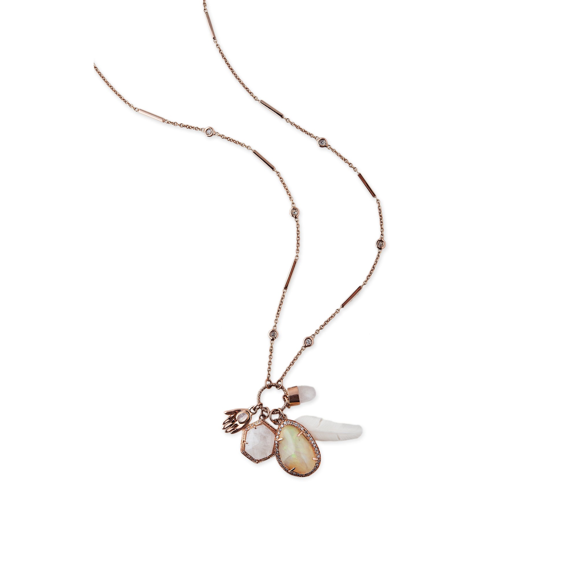 BONE FEATHER CHARM