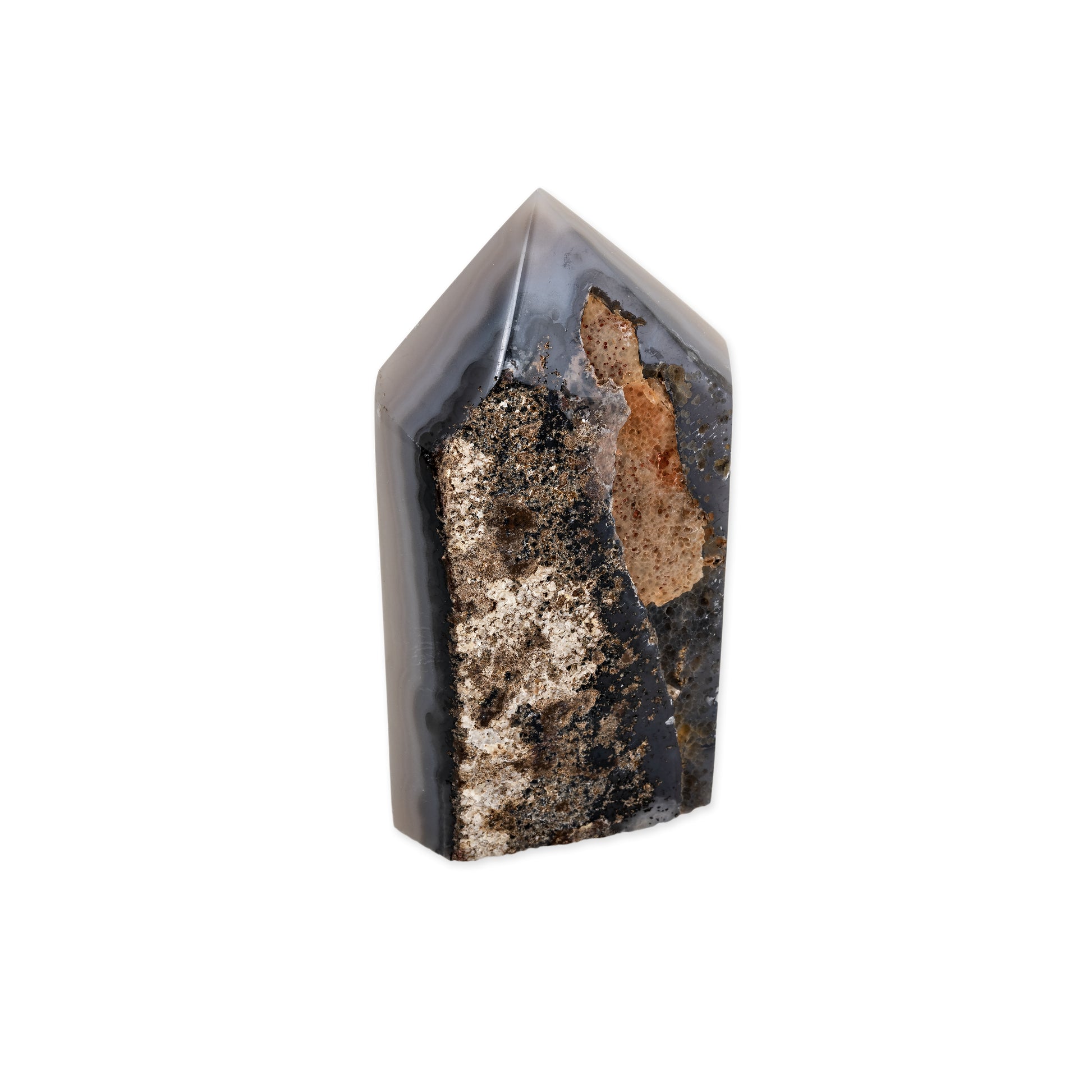 DRUZY AGATE POLISHED POINT