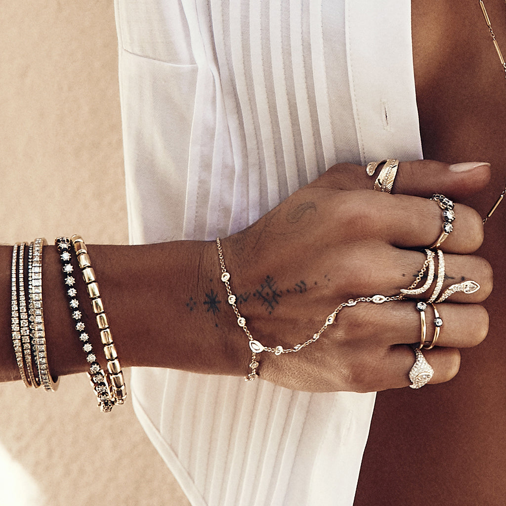 Black Rhodium Graduated Sophia Diamond Bracelet