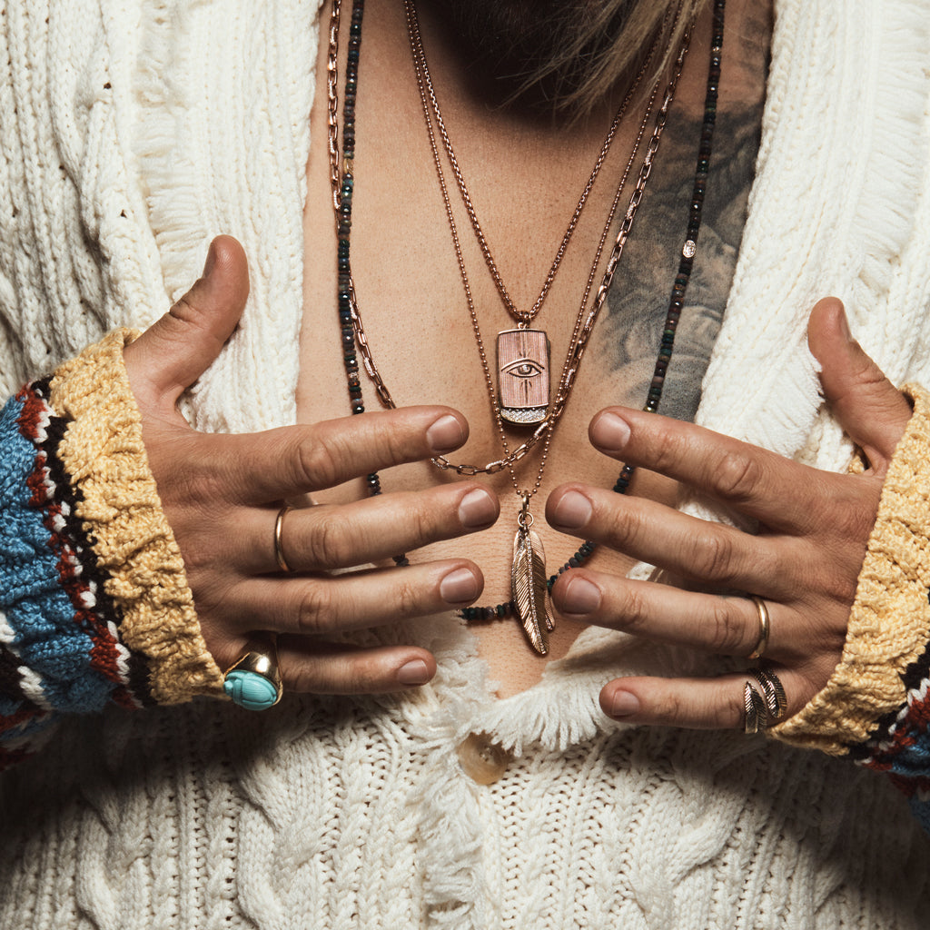 Large Oxidized Feather Wrap Ring