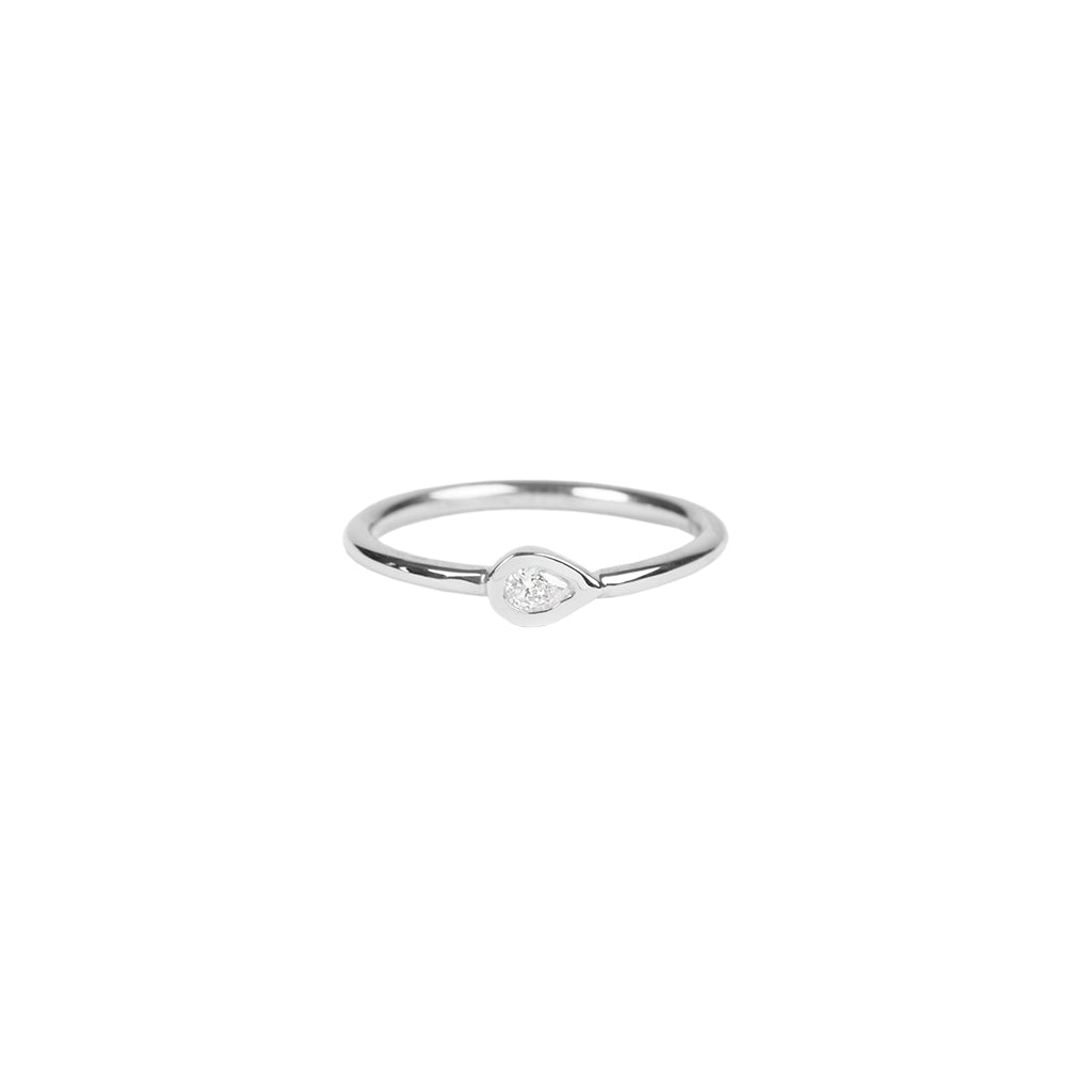 Teardrop Diamond Waif Ring