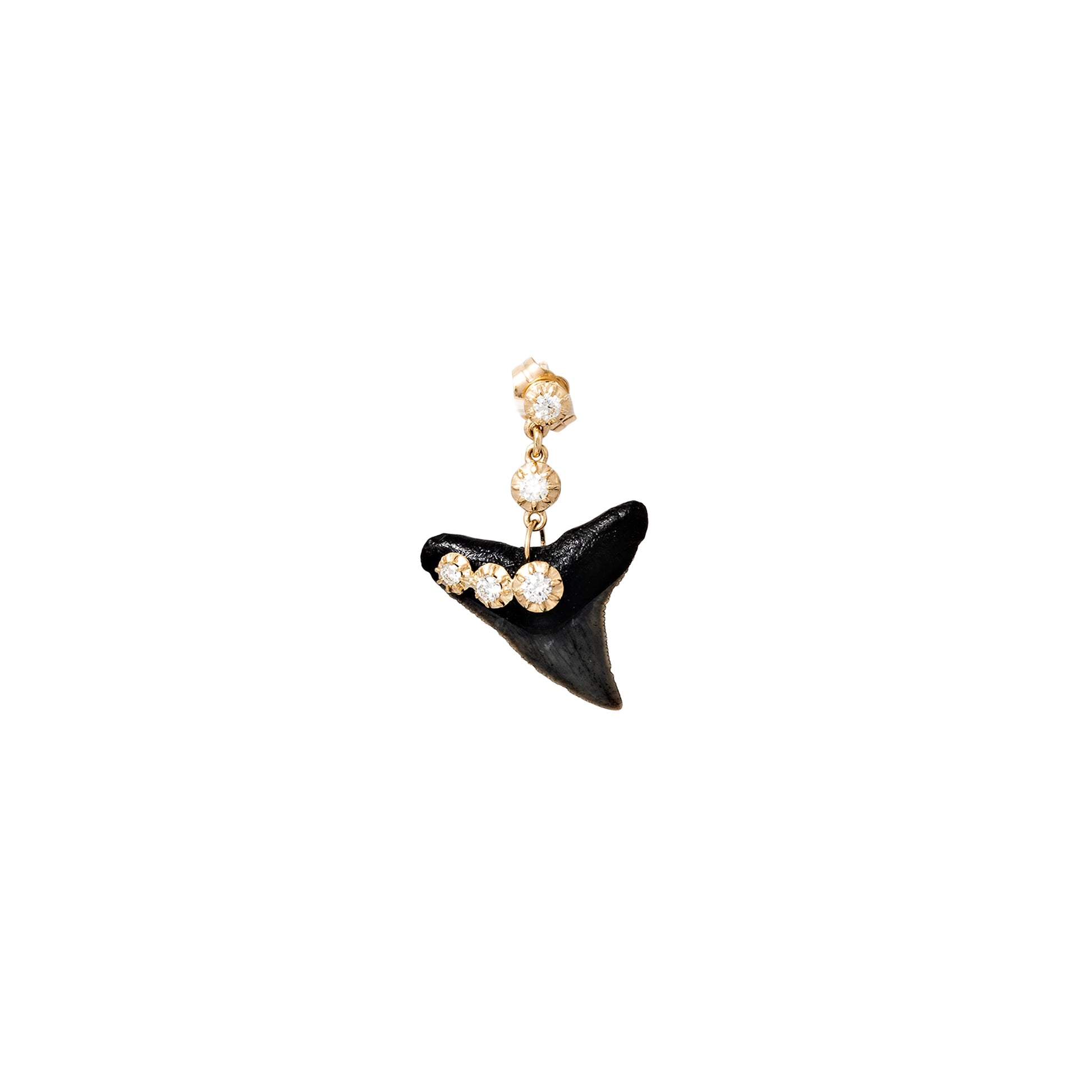 5 SOPHIA DIAMOND SHARK TOOTH DROP STUD EARRING