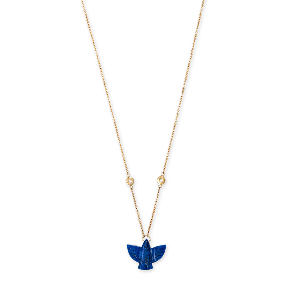 Baby Lapis Thunderbird Necklace