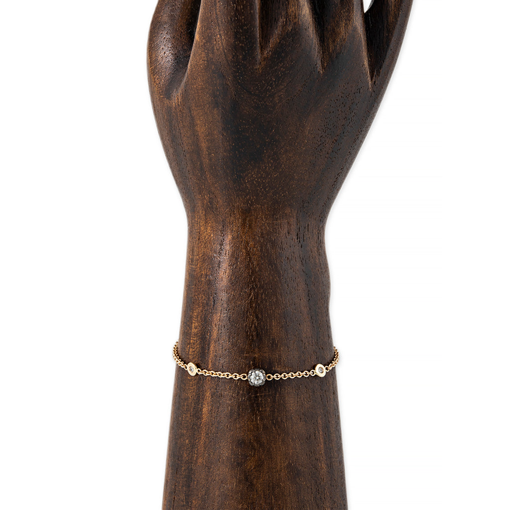 Single Black Rhodium Sophia Diamond Bracelet
