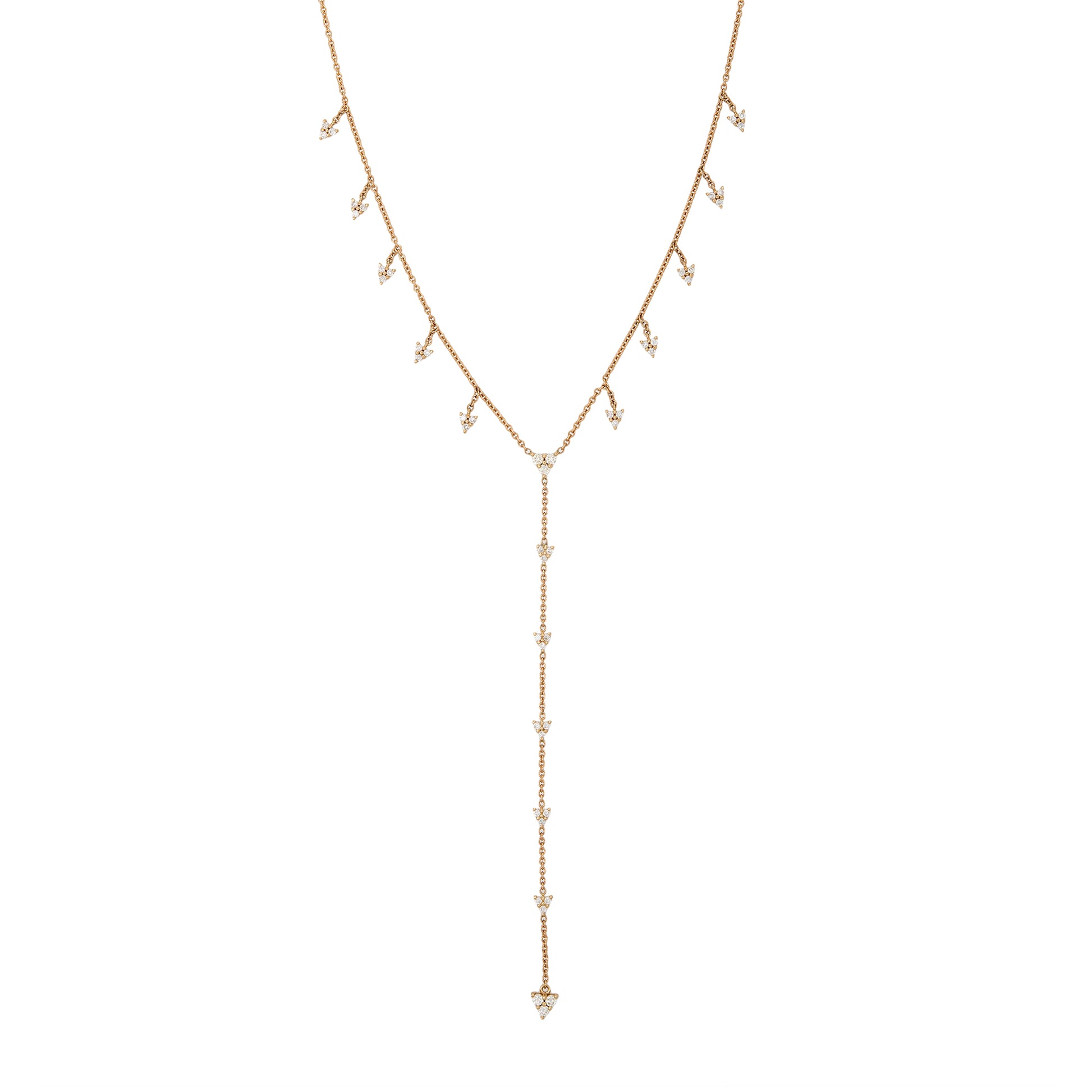Graduated Diamond Liz Shaker Y Necklace