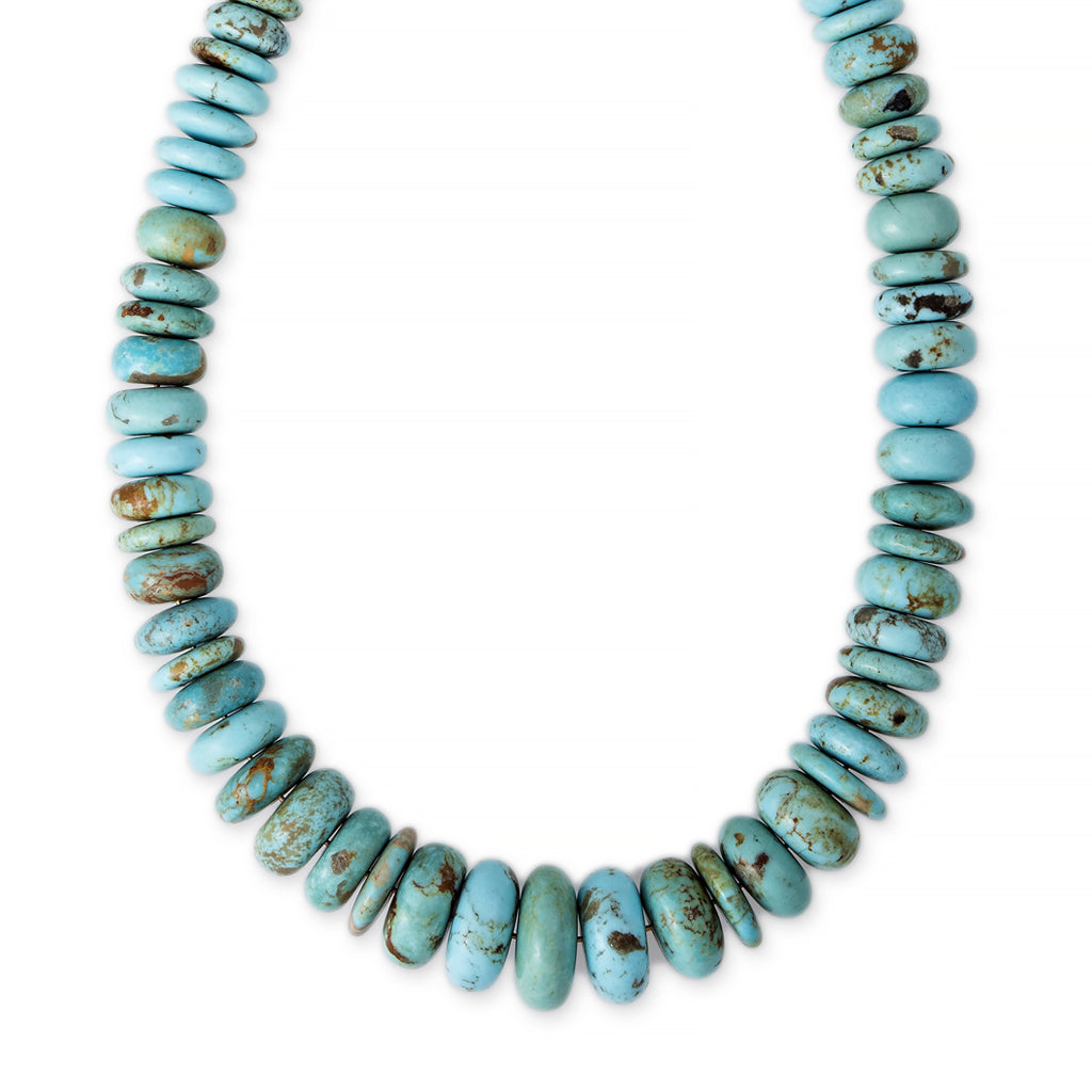 Large Graduated Turquoise Beaded Necklace