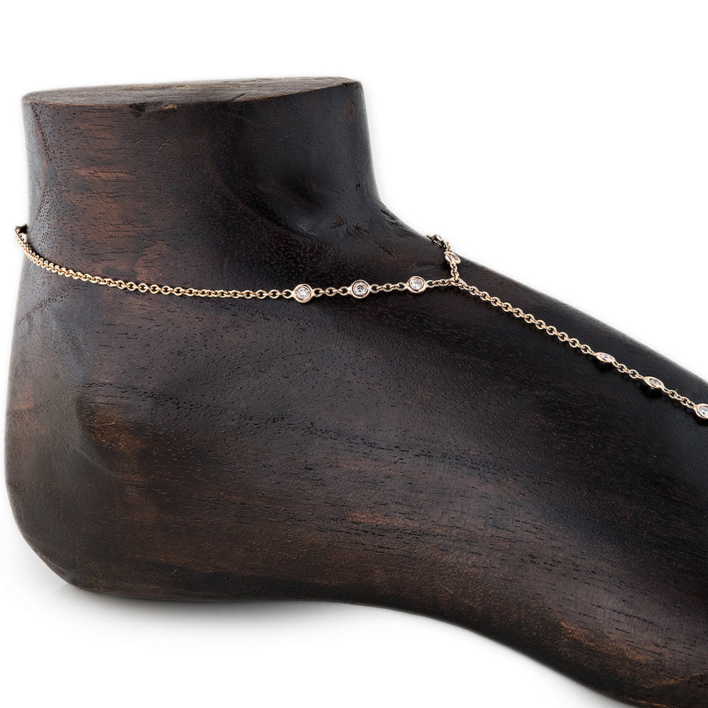13 Diamond Toe Anklet