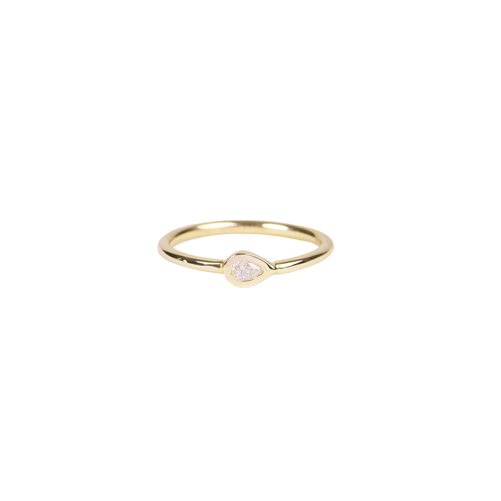Teardrop Diamond Waif Ring