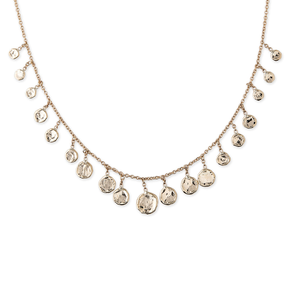 Graduated Disc Drop Necklace