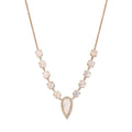 5x5 Pave Moonstone Teardrop Necklace