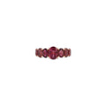 Graduated Oval Pink Purple Tourmaline Eternity Ring