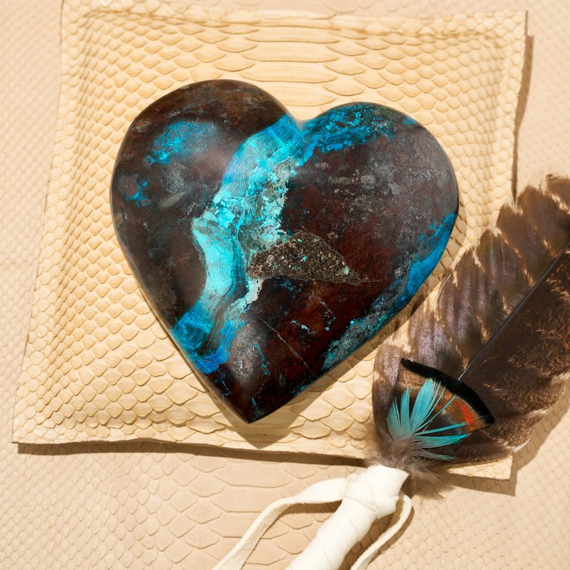 CHRYSOCOLLA HEART