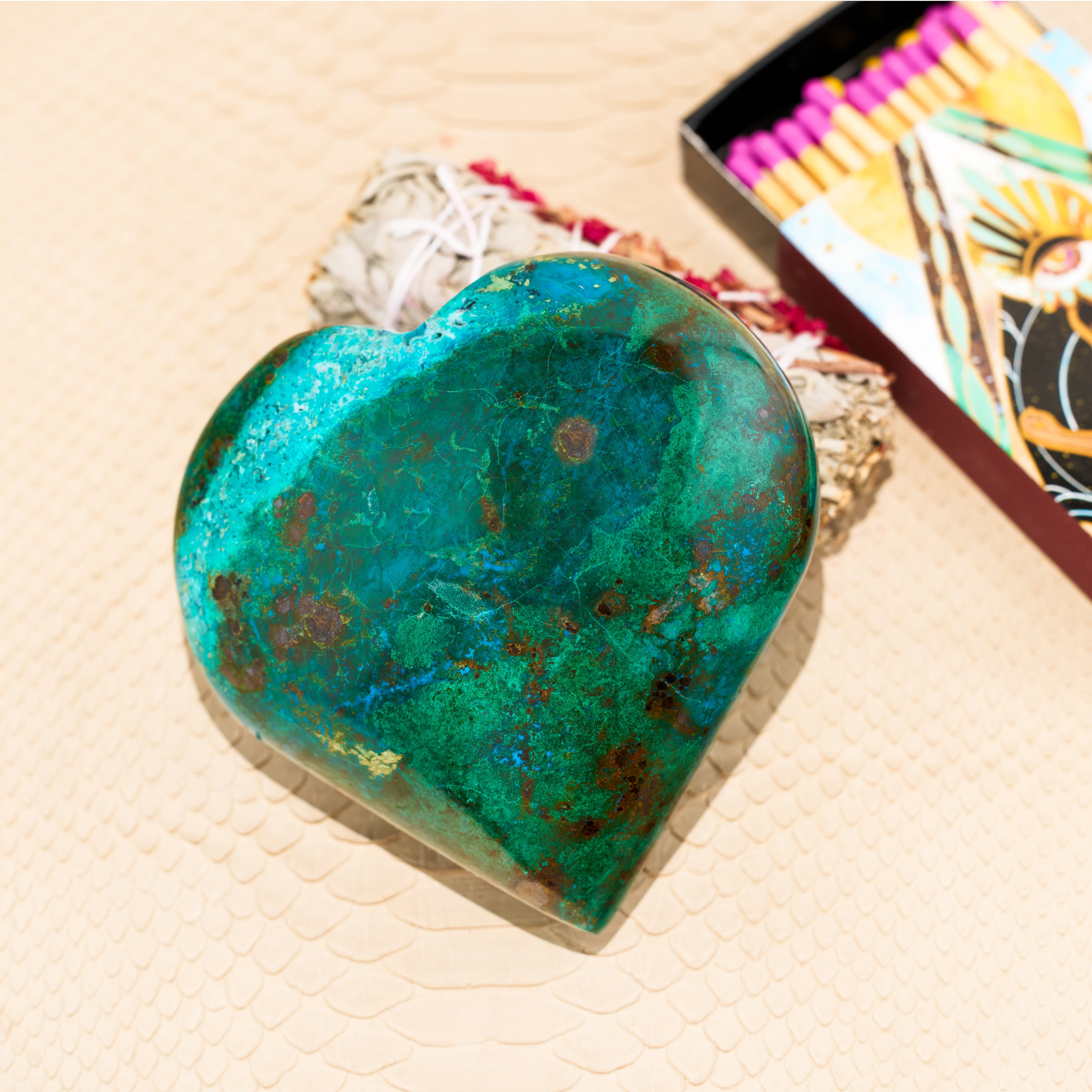 CHRYSOCOLLA HEART