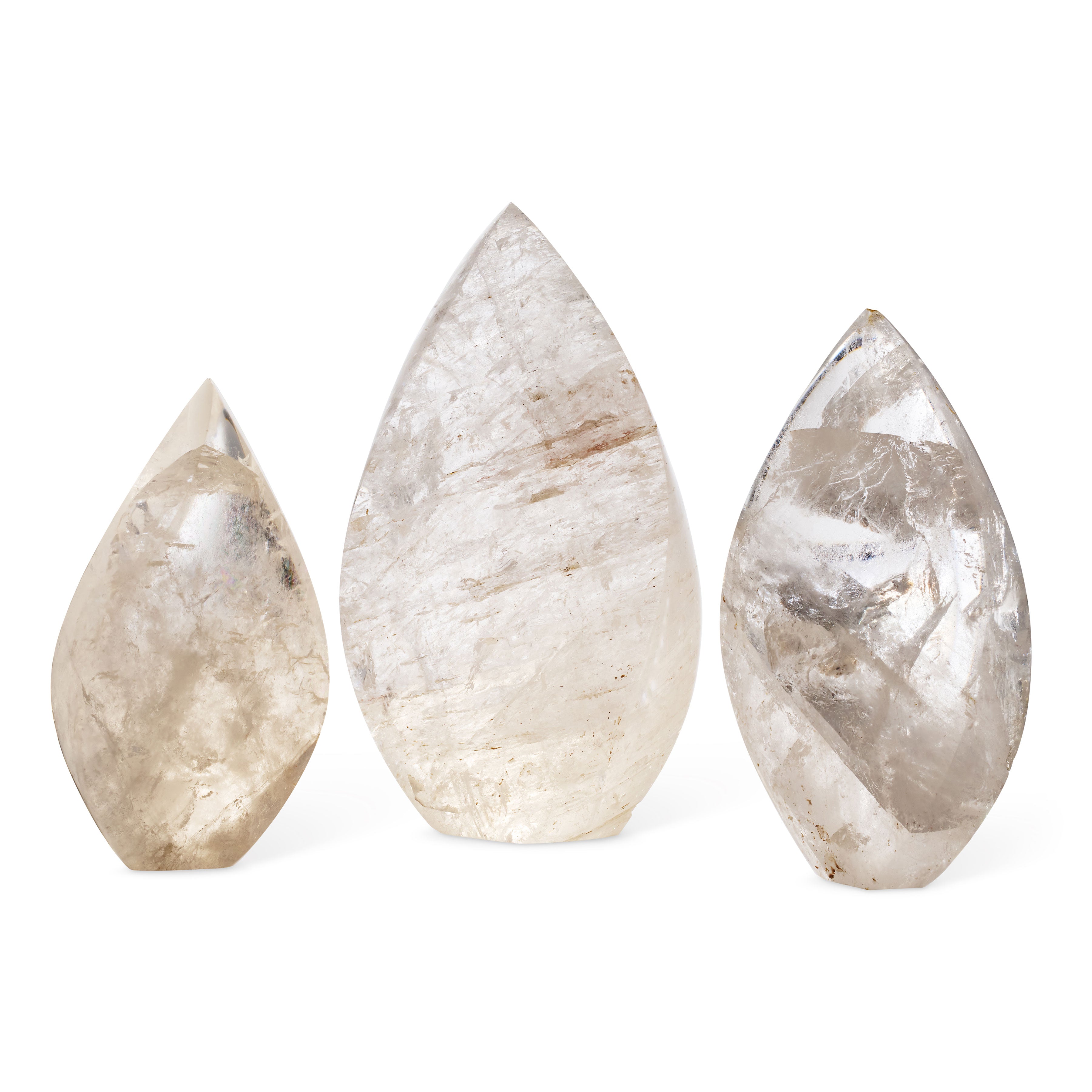 Clear Quartz Flame Set