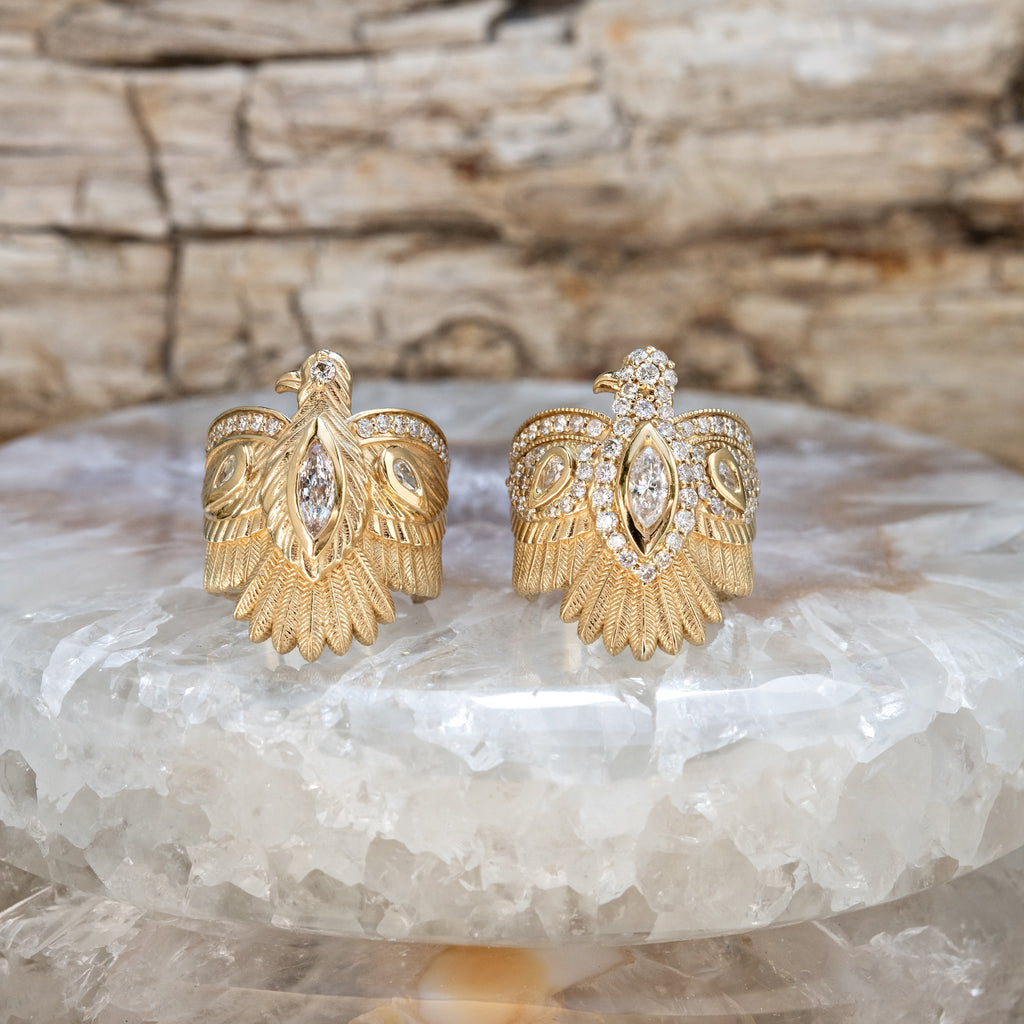 Pave Diamond Thunderbird Ring