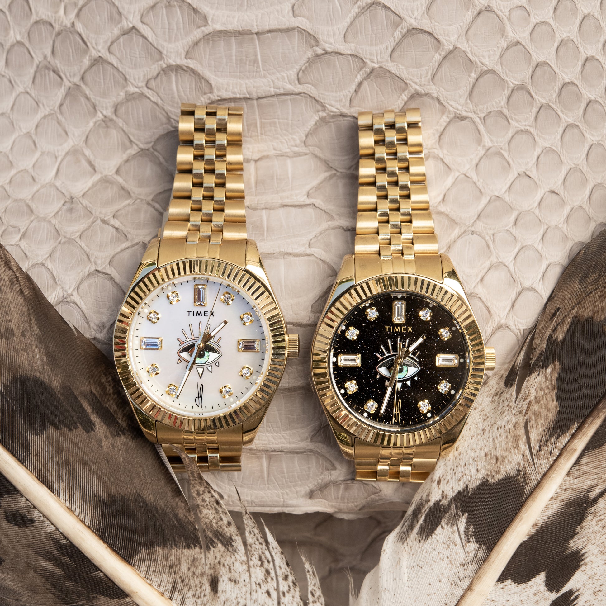 TIMEX X JA LEGACY INTUITION WATCH GOLDSTONE