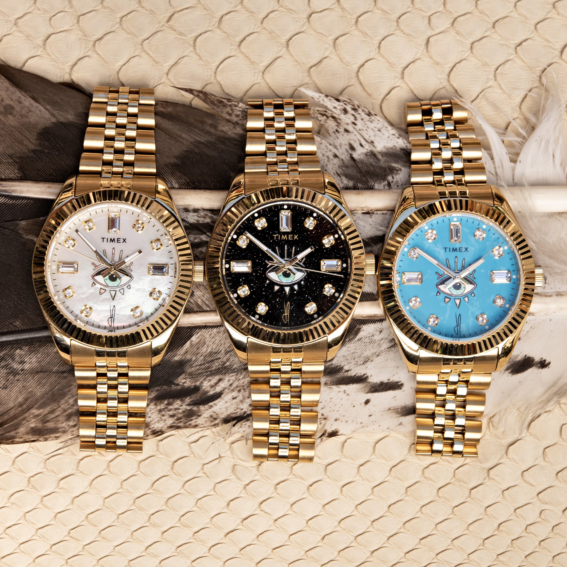TIMEX X JA LEGACY INTUITION WATCH GOLDSTONE